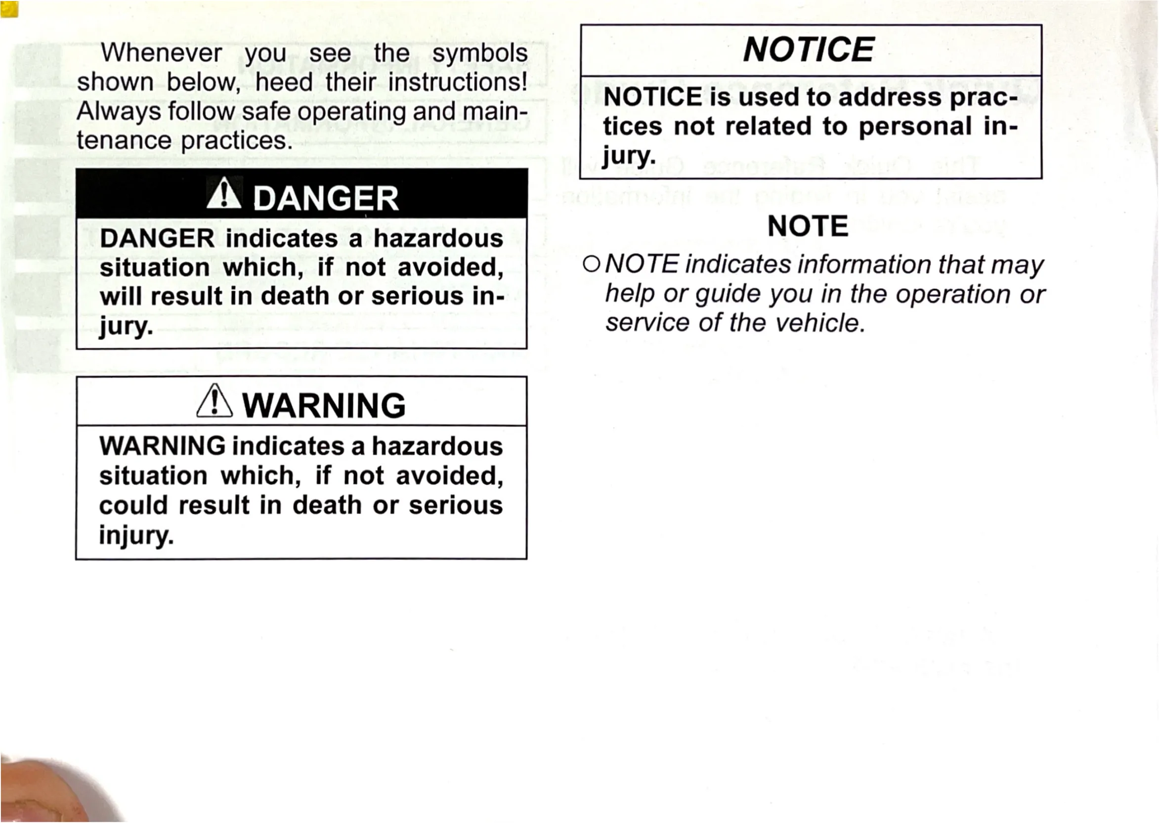 Owner's Manual page 4