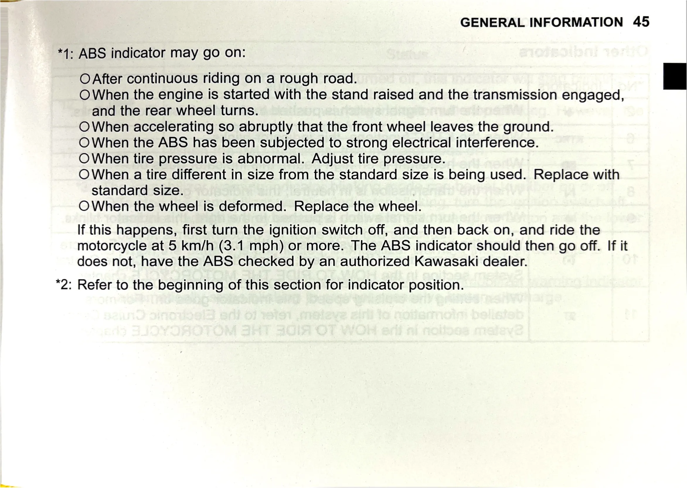 Owner's Manual page 47 — GENERAL INFORMATION