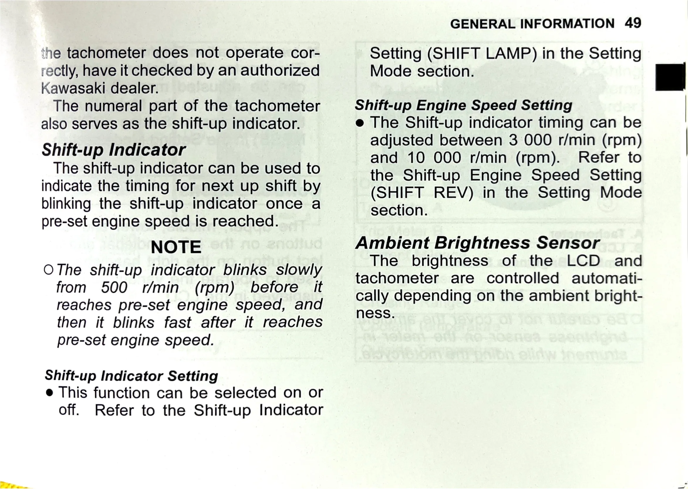 Owner's Manual page 51 — GENERAL INFORMATION