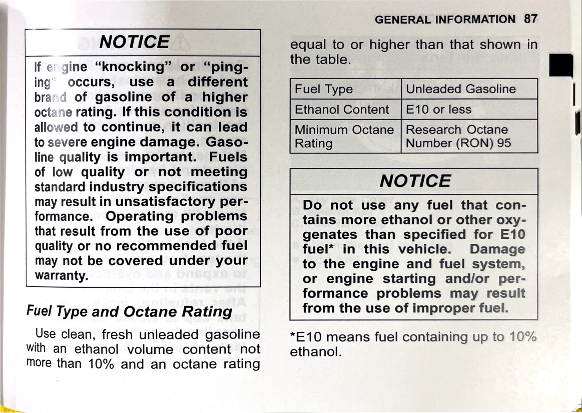 Owner's Manual page 90 — GENERAL INFORMATION