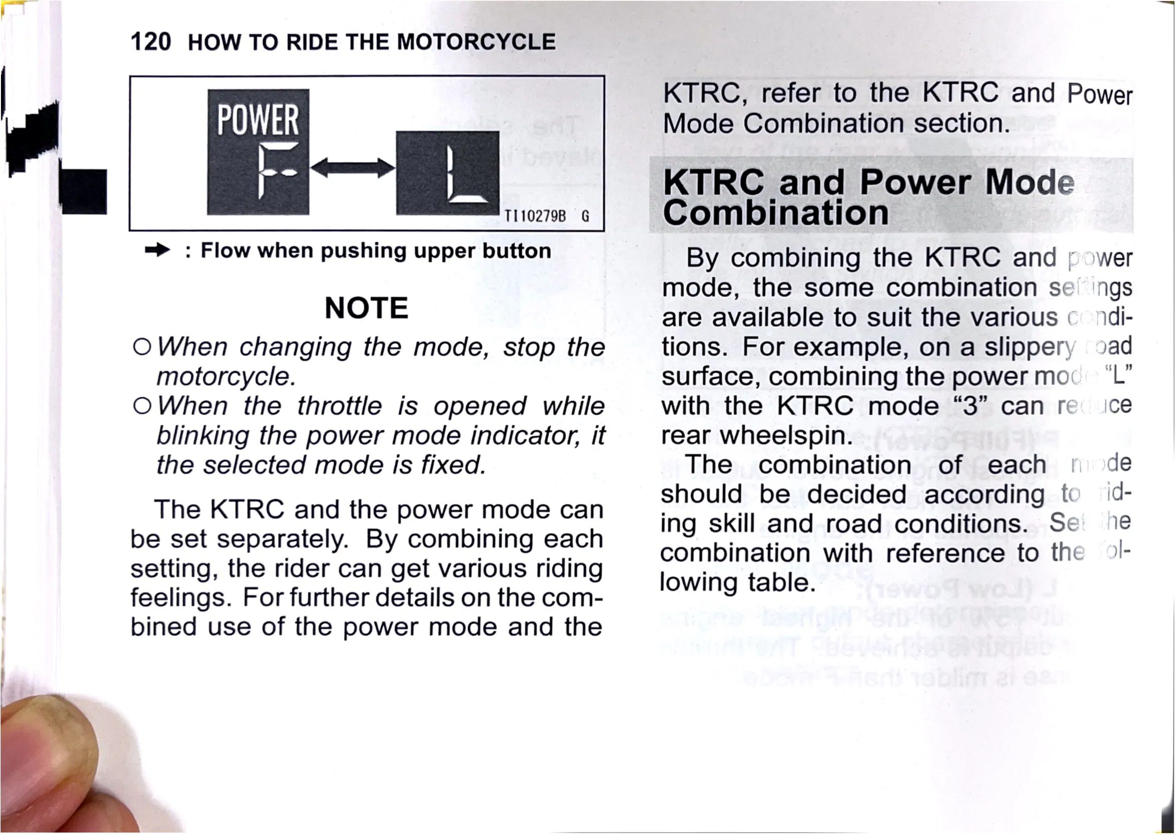 Owner's Manual page 123 — HOW TO RIDE THE MOTORCYCLE