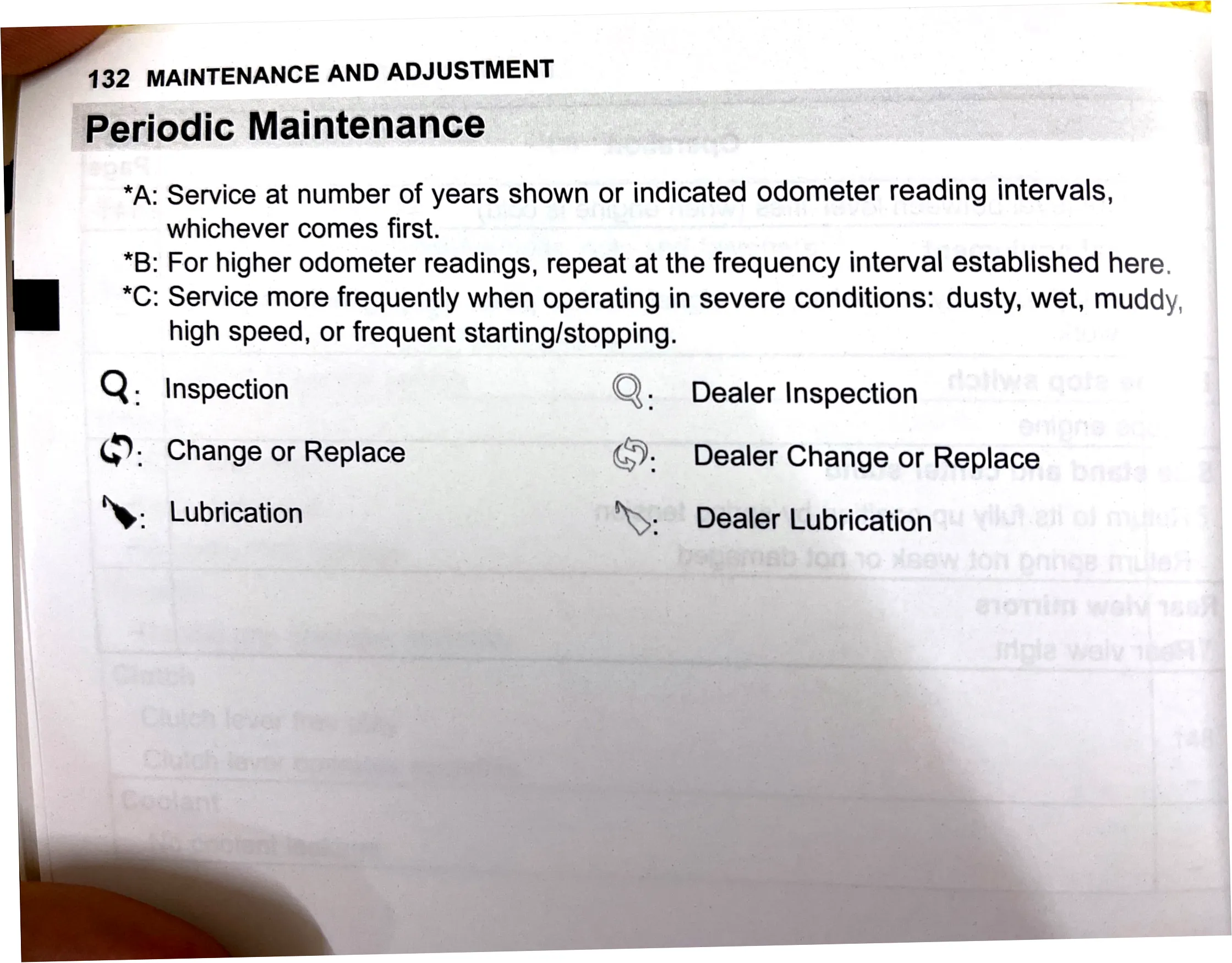 Owner's Manual page 135 — MAINTENANCE AND ADJUSTMENT