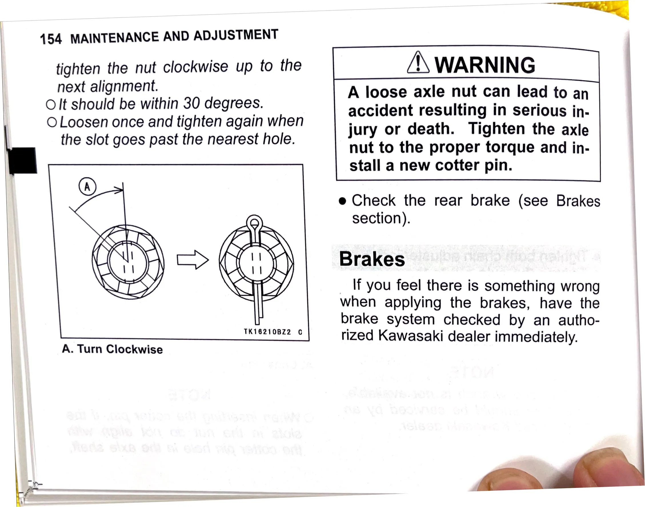 Owner's Manual page 157 — MAINTENANCE AND ADJUSTMENT
