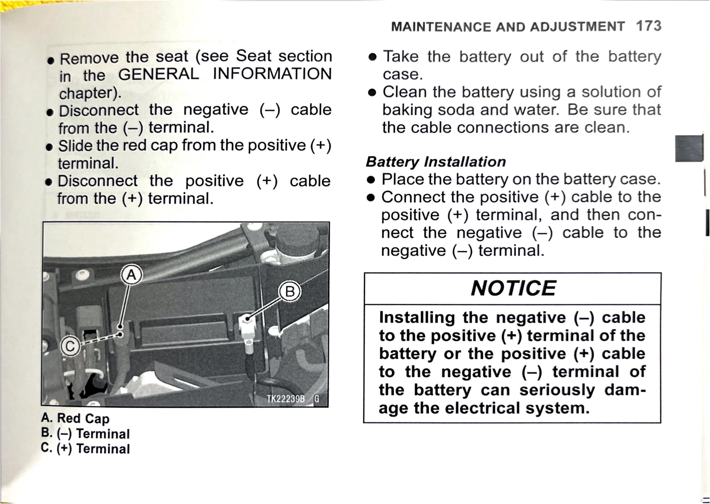 Owner's Manual page 176 — MAINTENANCE AND ADJUSTMENT