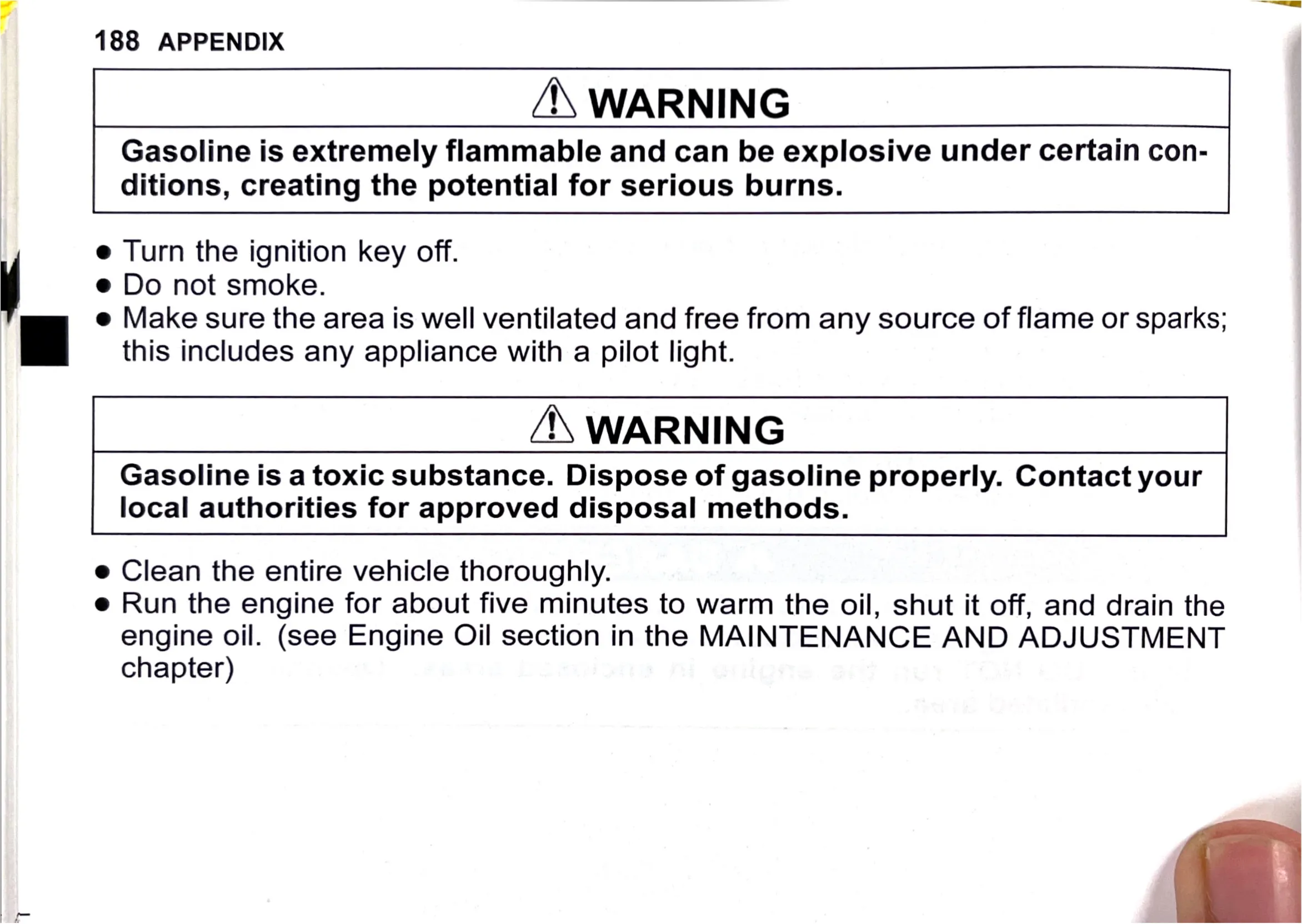 Owner's Manual page 191 — APPENDIX