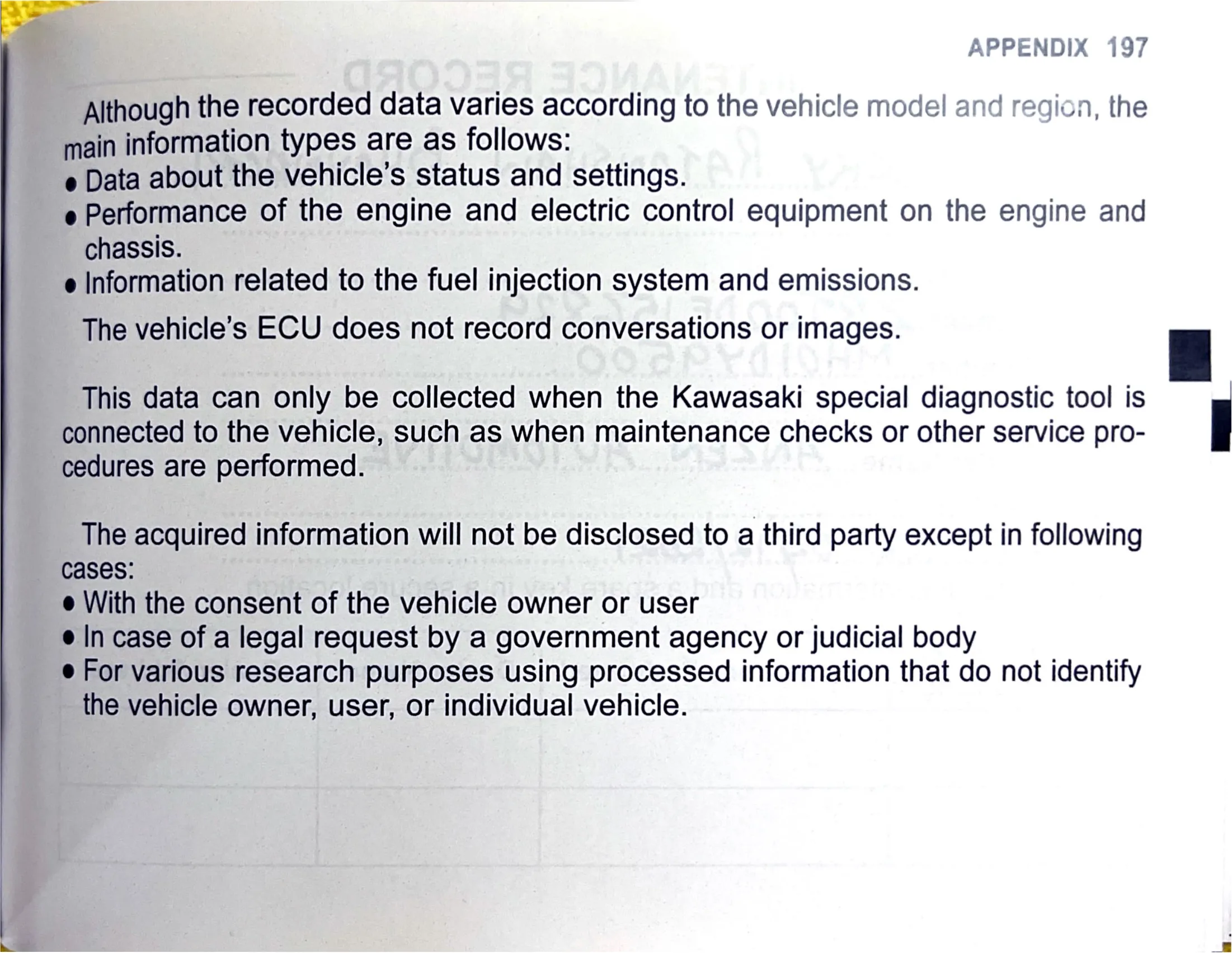 Owner's Manual page 200 — APPENDIX