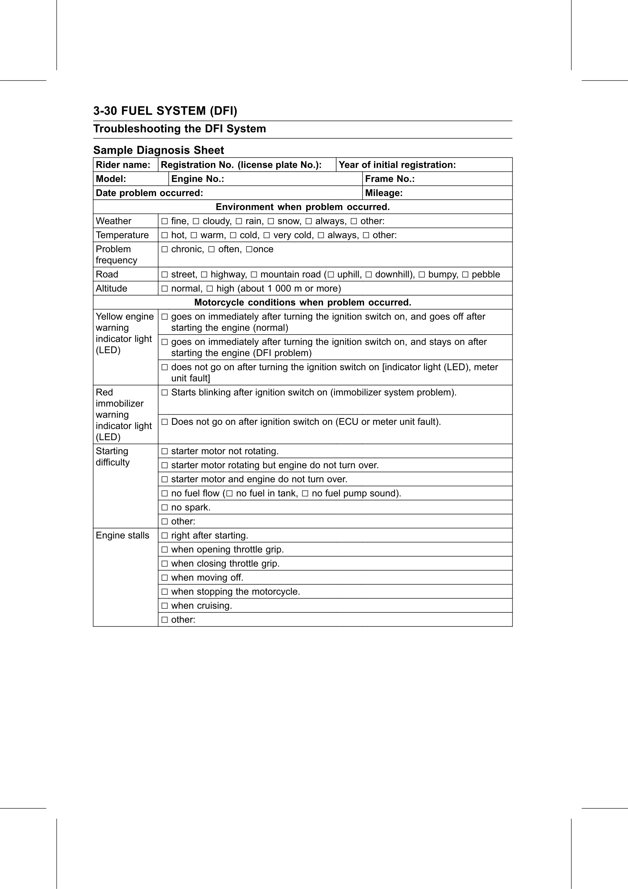 Service Manual (KLZ1000C) page 114 — Fuel System (DFI) › Inquiries to Rider