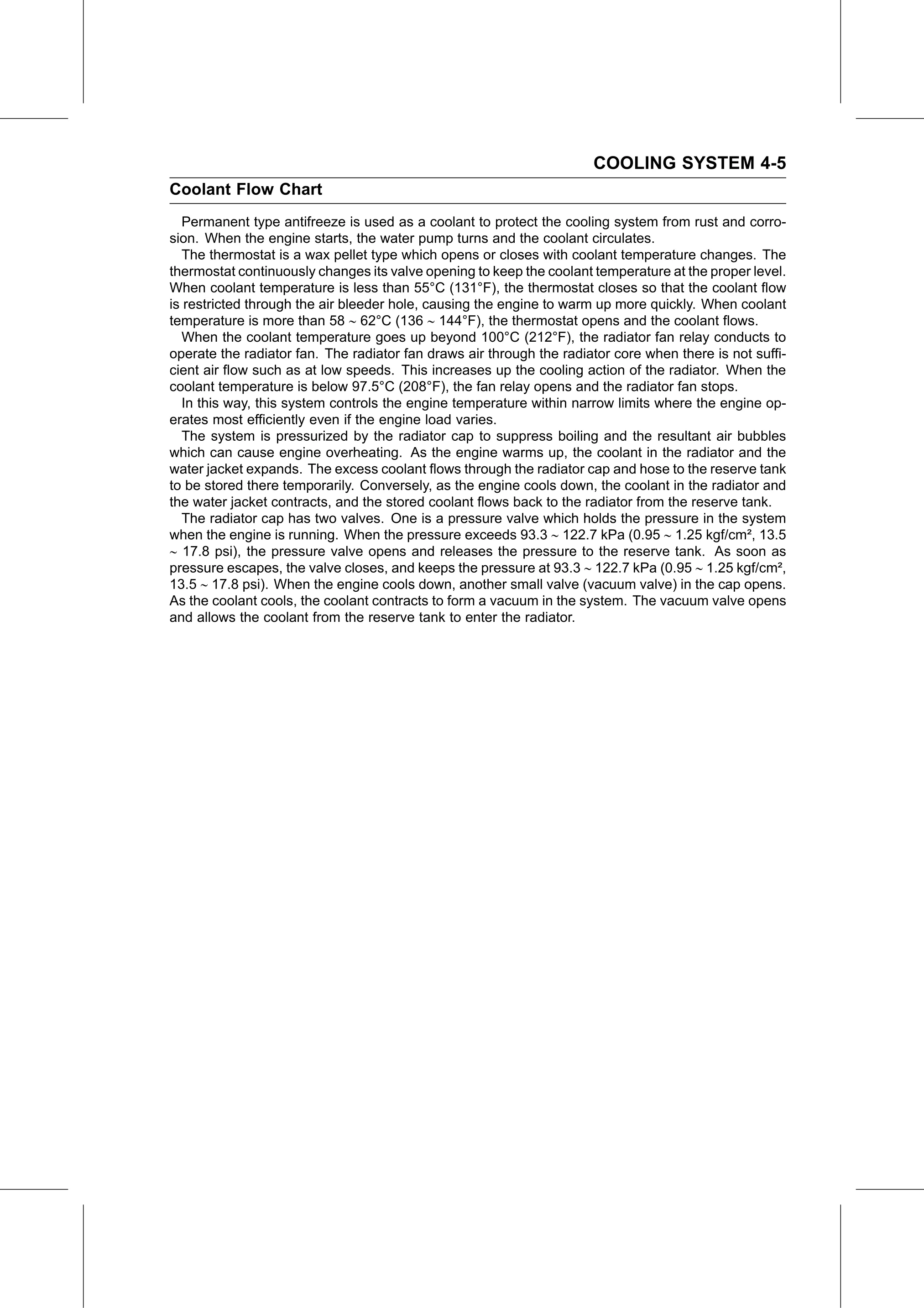 Service Manual (KLZ1000C) page 151 — Cooling System › Coolant Flow Chart