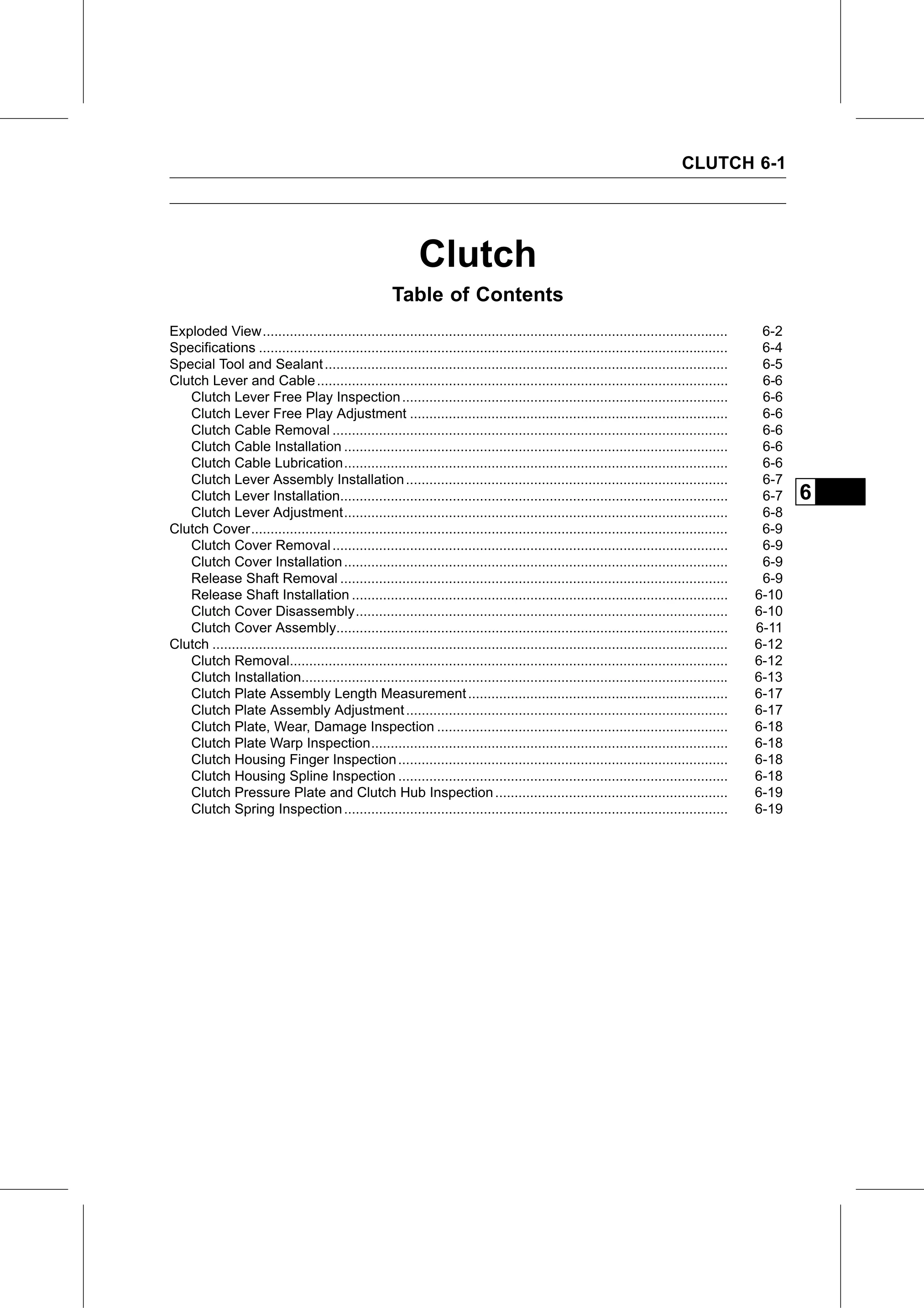 Service Manual (KLZ1000C) page 215 — Clutch