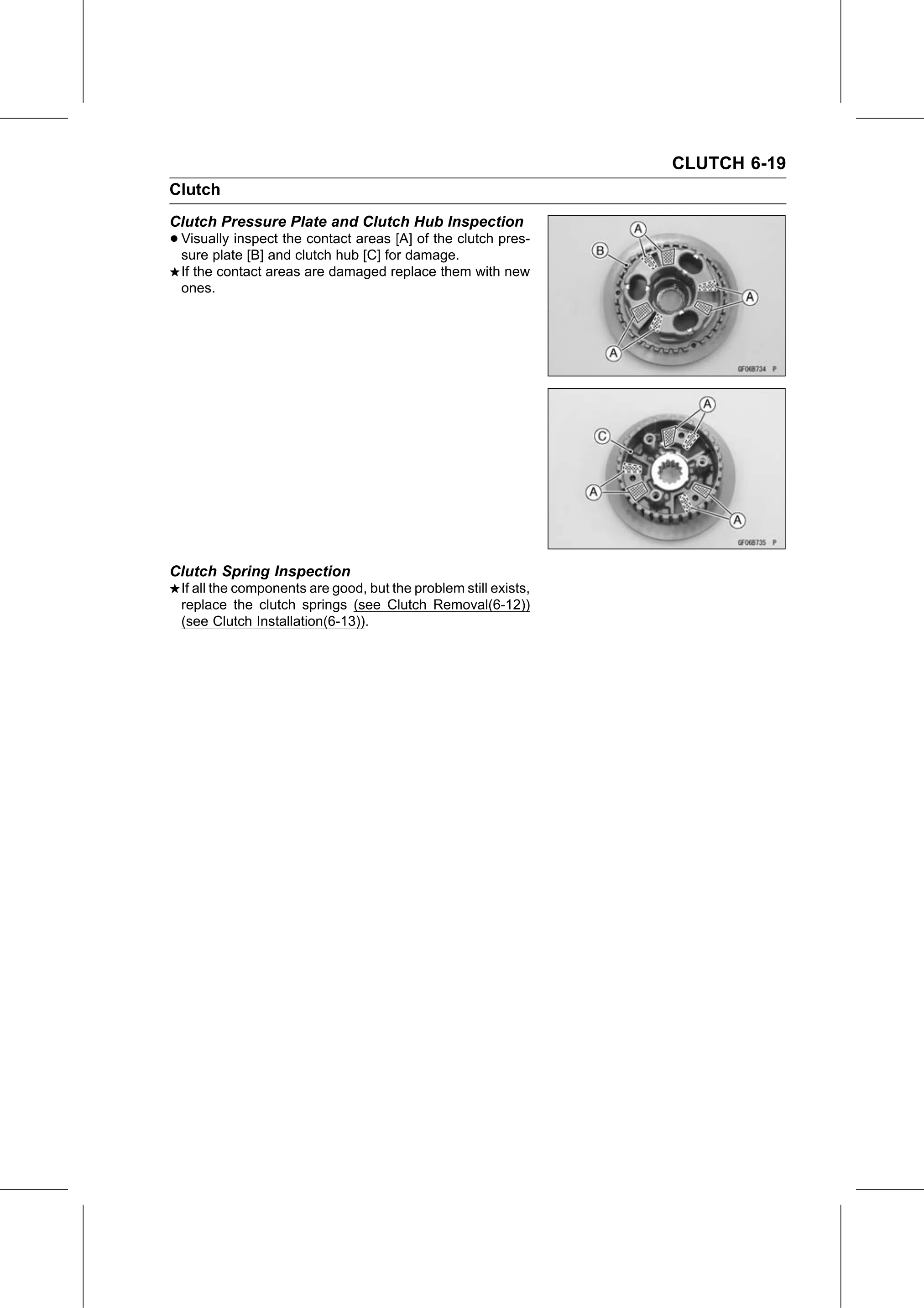 Service Manual (KLZ1000C) page 233 — Clutch › Clutch Spring Inspection