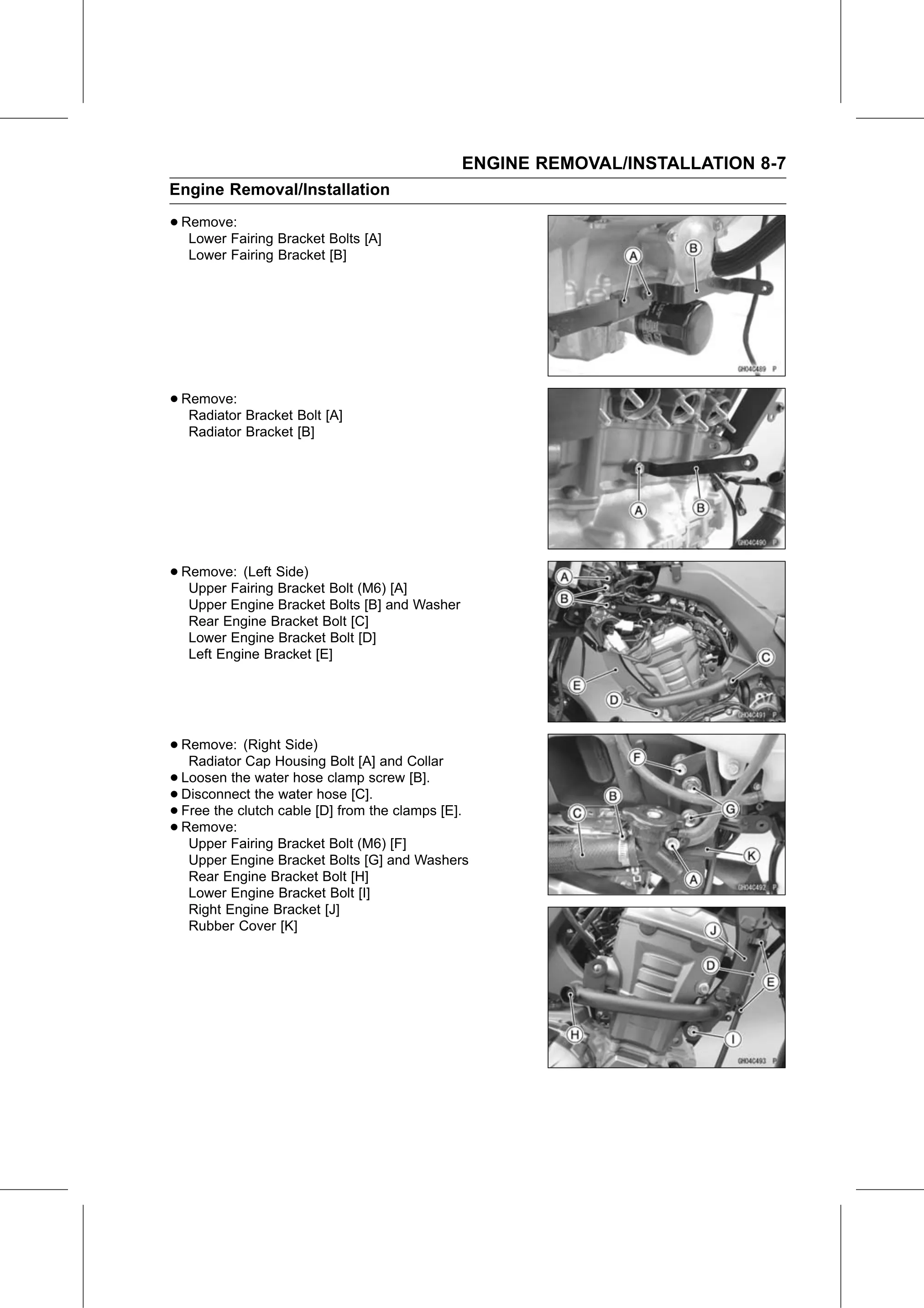 Service Manual (KLZ1000C) page 259 — Engine Removal/Installation › Engine Removal