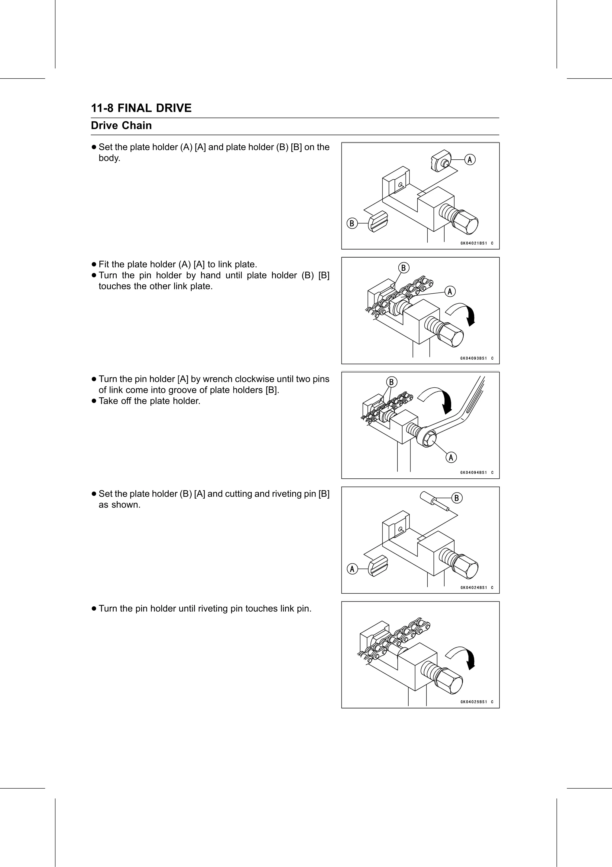 Service Manual (KLZ1000C) page 334 — Final Drive › Drive Chain Replacement