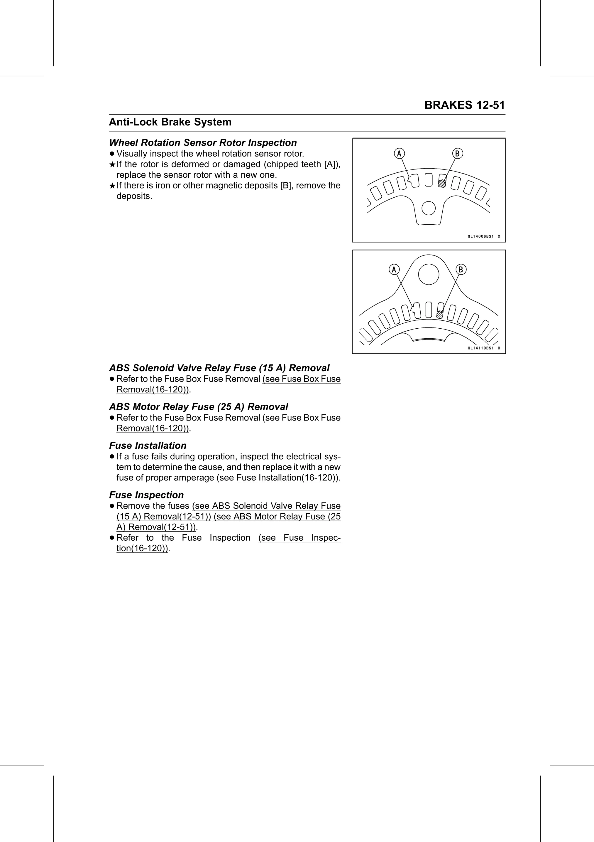Service Manual (KLZ1000C) page 391 — Brakes › Fuse Inspection
