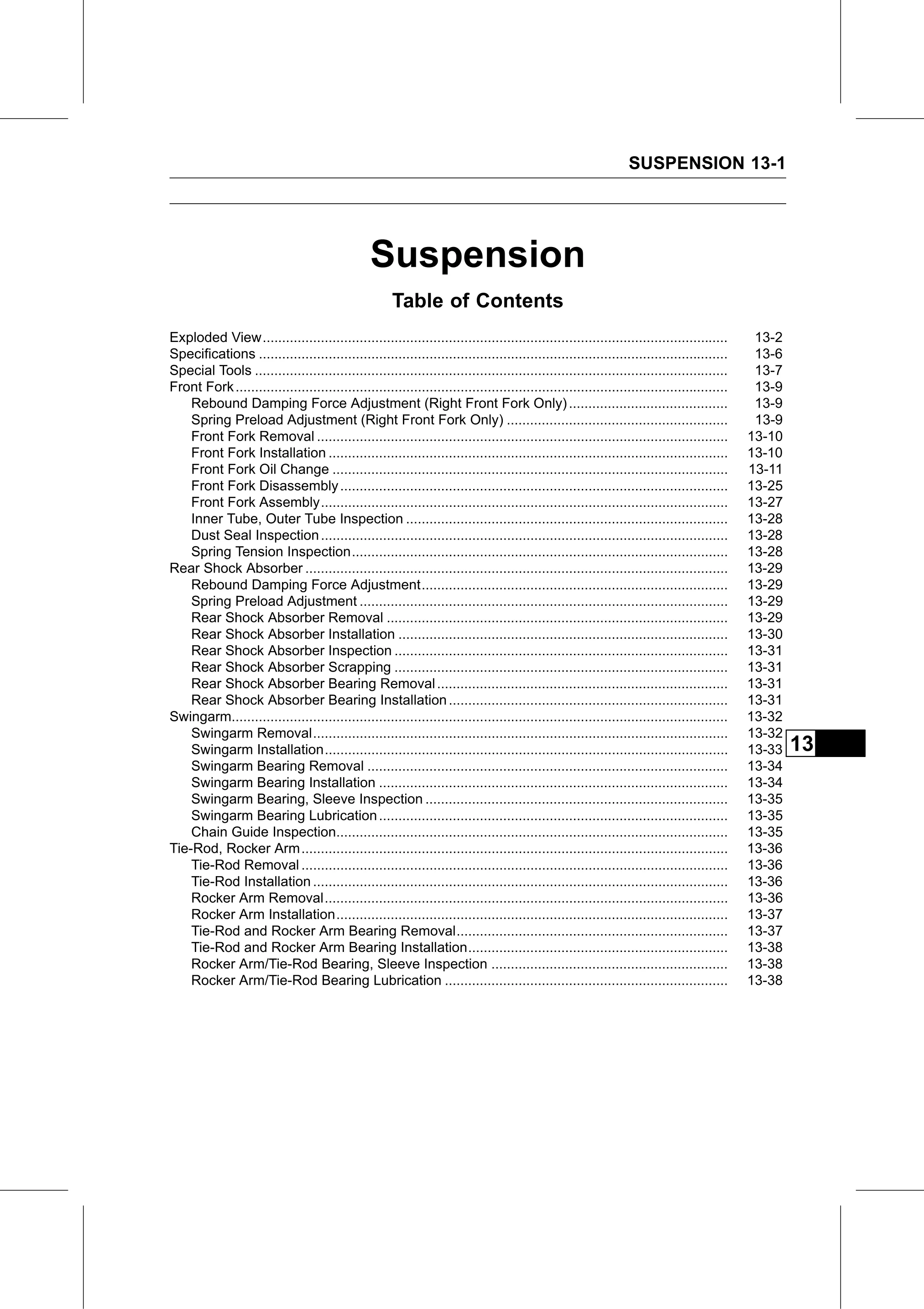 Service Manual (KLZ1000C) page 393 — Suspension