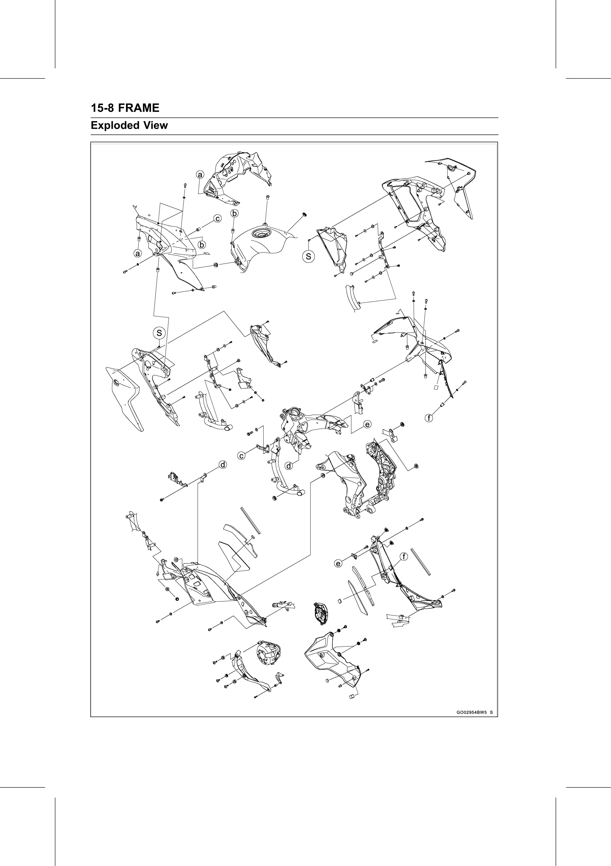 Service Manual (KLZ1000C) page 452 — Frame › Exploded View