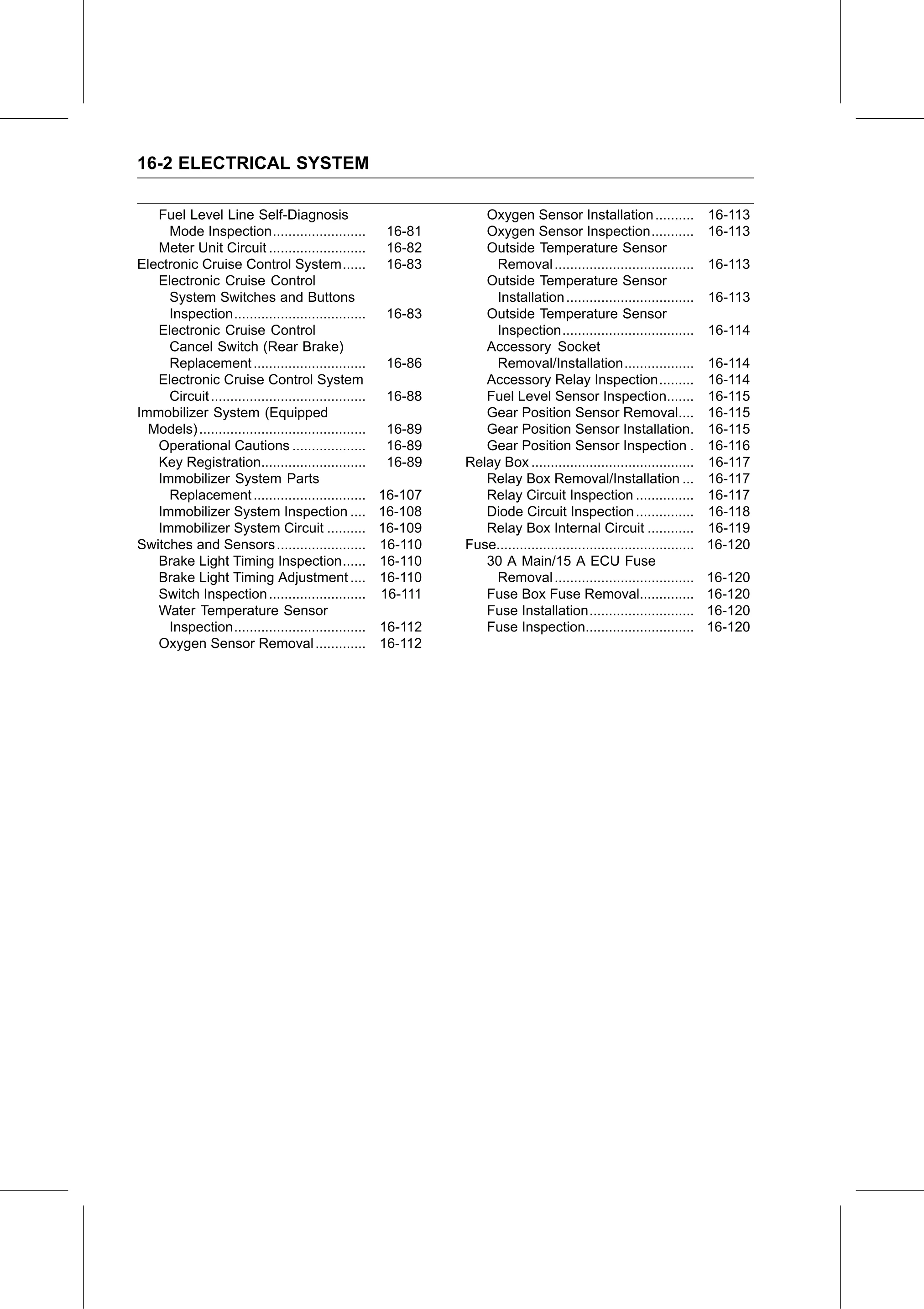 Service Manual (KLZ1000C) page 484 — Electrical System