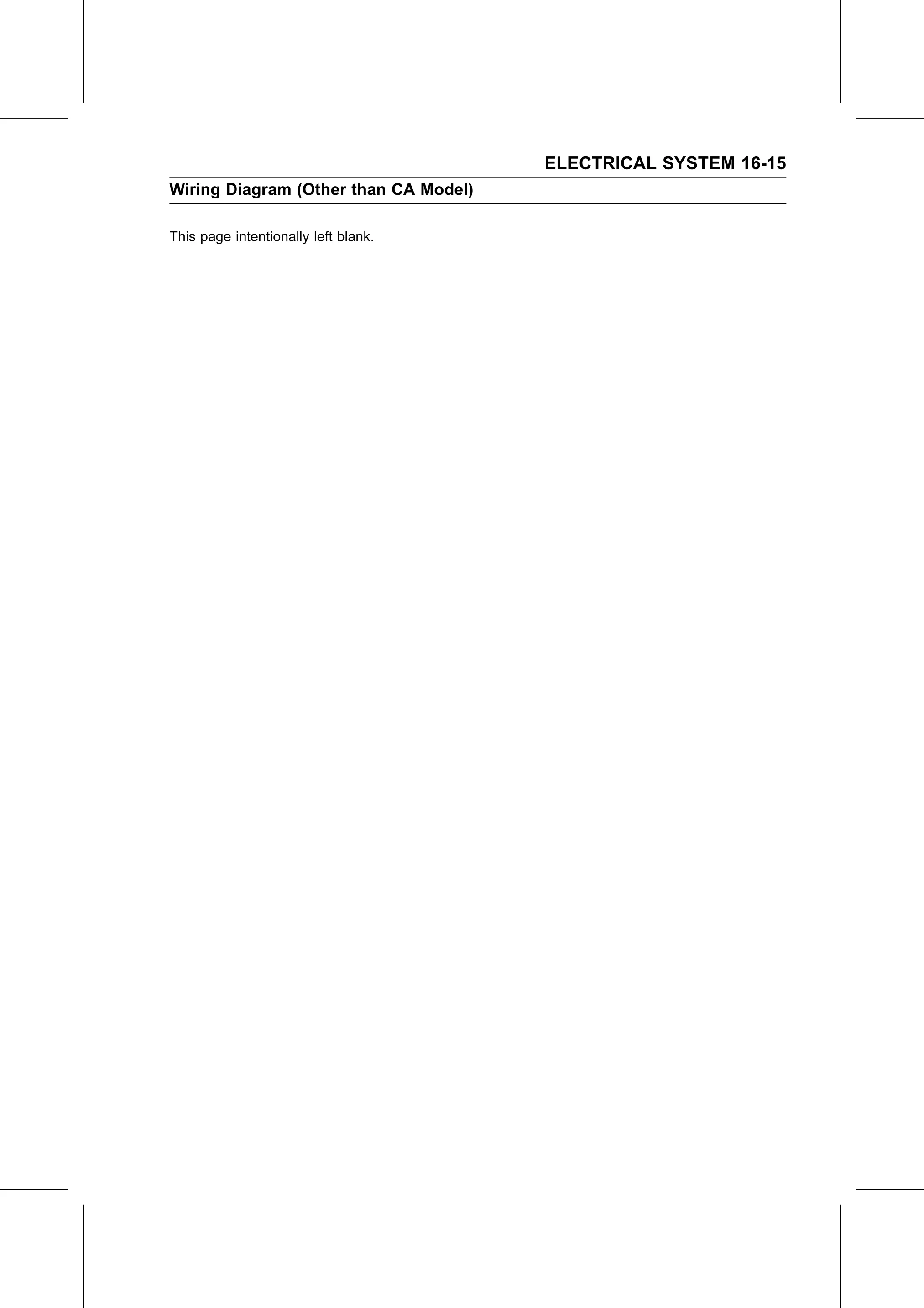 Service Manual (KLZ1000C) page 497 — Electrical System › Wiring Diagram (Other than CA Model)