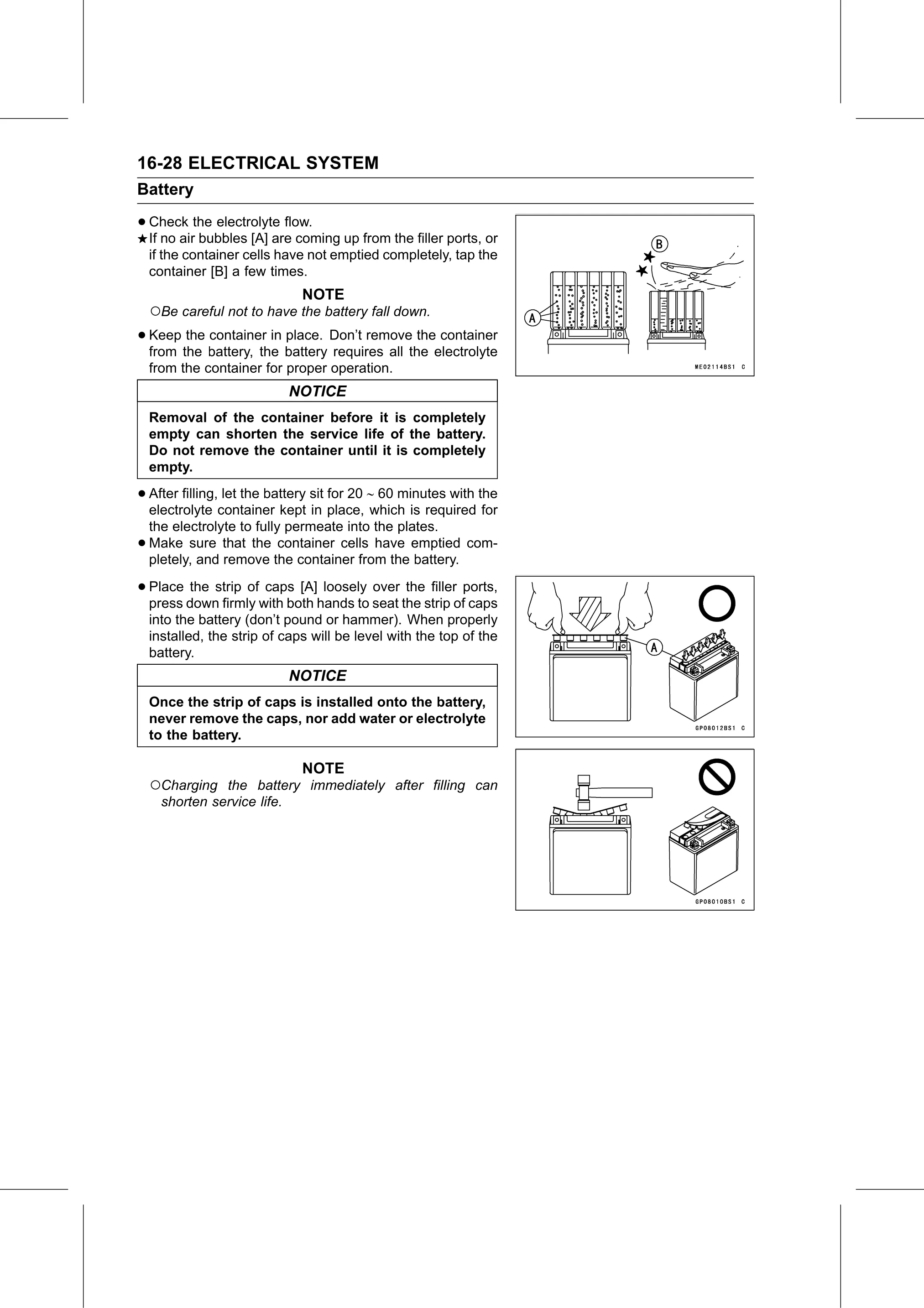 Service Manual (KLZ1000C) page 510 — Electrical System › Battery Activation