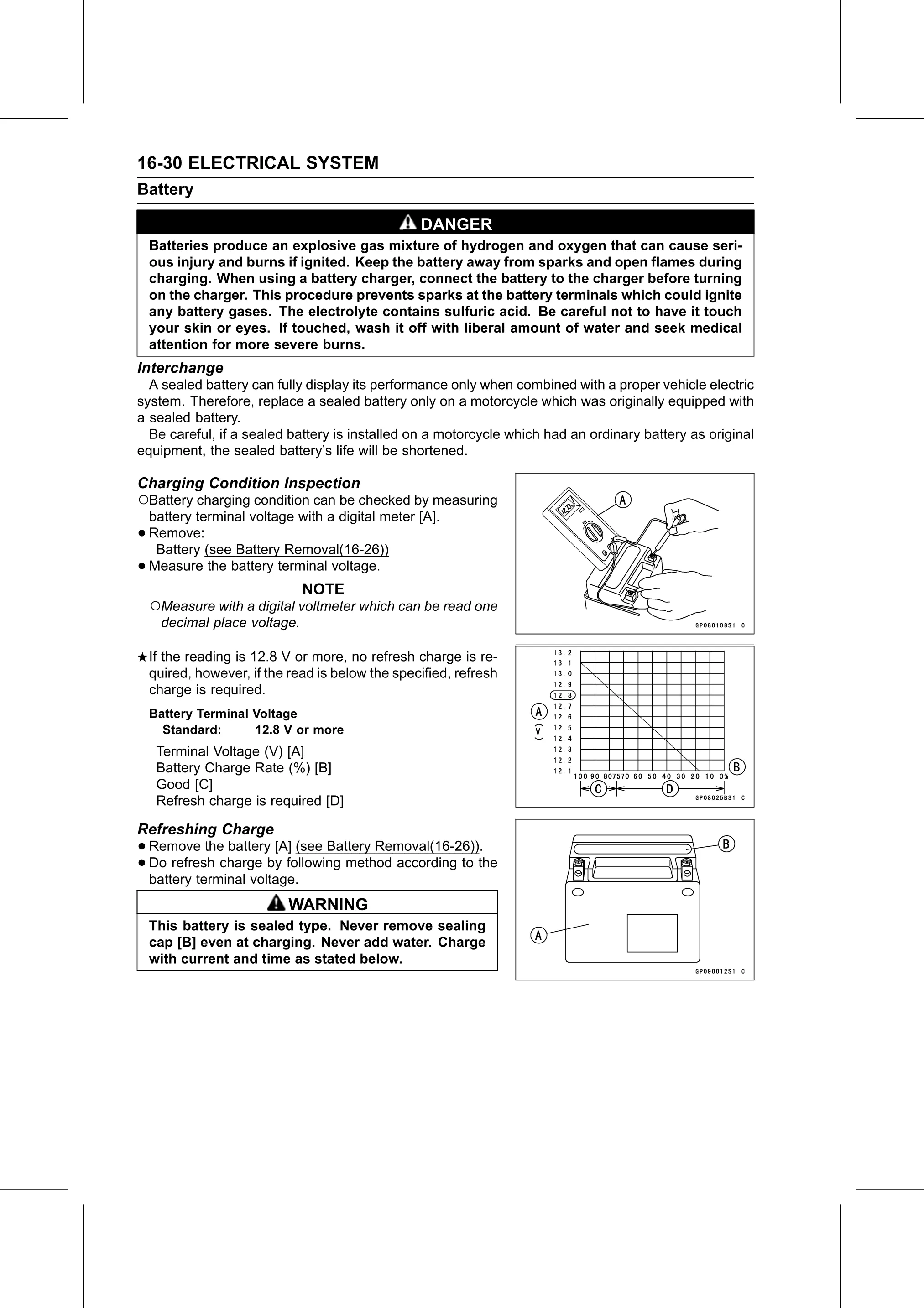 Service Manual (KLZ1000C) page 512 — Electrical System › Refreshing Charge