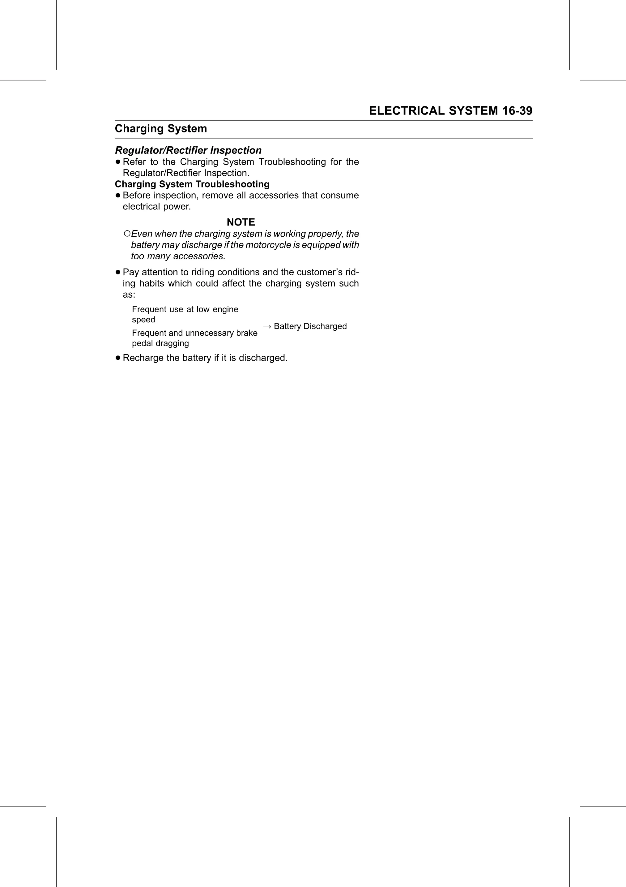 Service Manual (KLZ1000C) page 521 — Electrical System › Regulator/Rectifier Inspection
