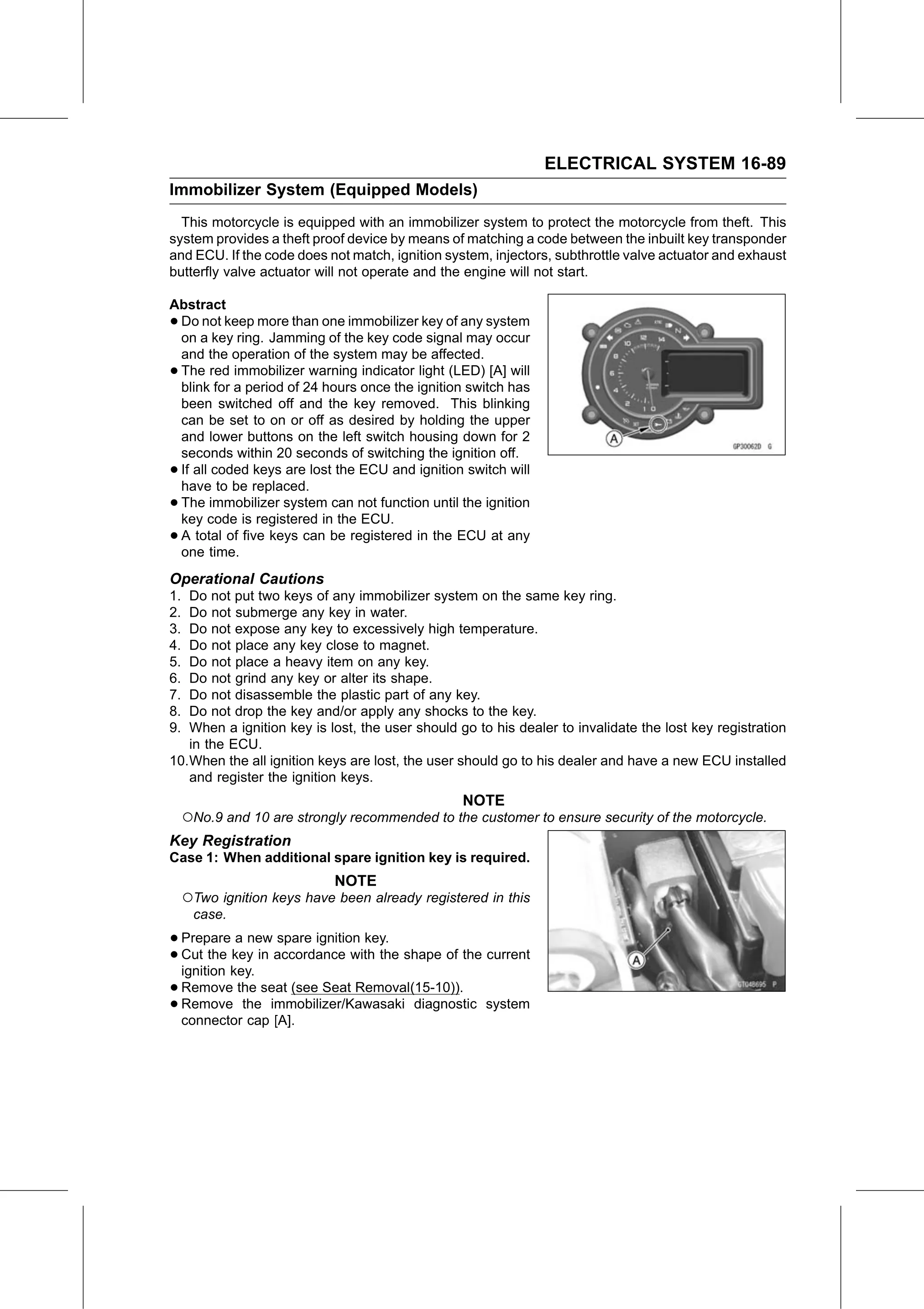 Service Manual (KLZ1000C) page 571 — Electrical System › Key Registration