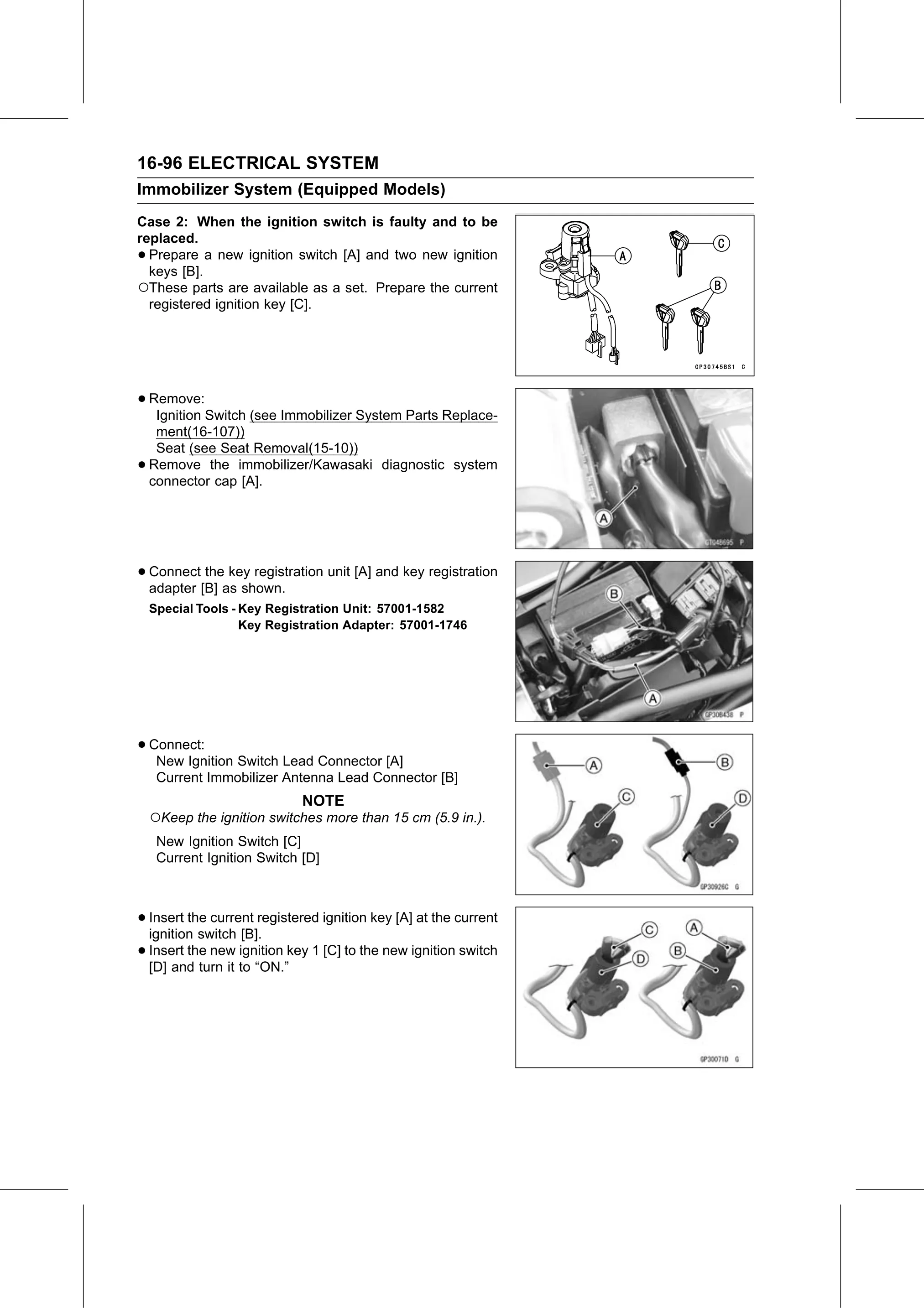 Service Manual (KLZ1000C) page 578 — Electrical System › Key Registration