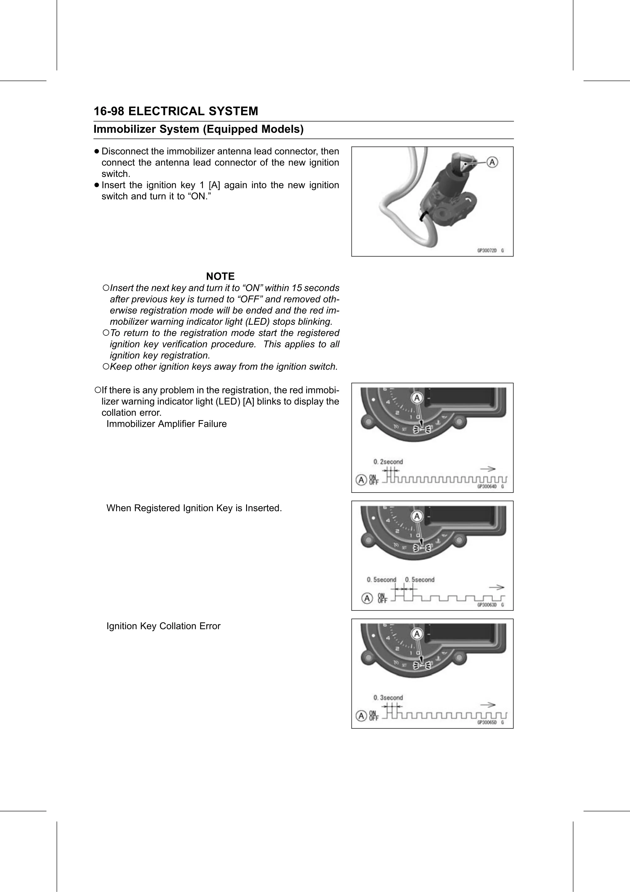 Service Manual (KLZ1000C) page 580 — Electrical System › Key Registration