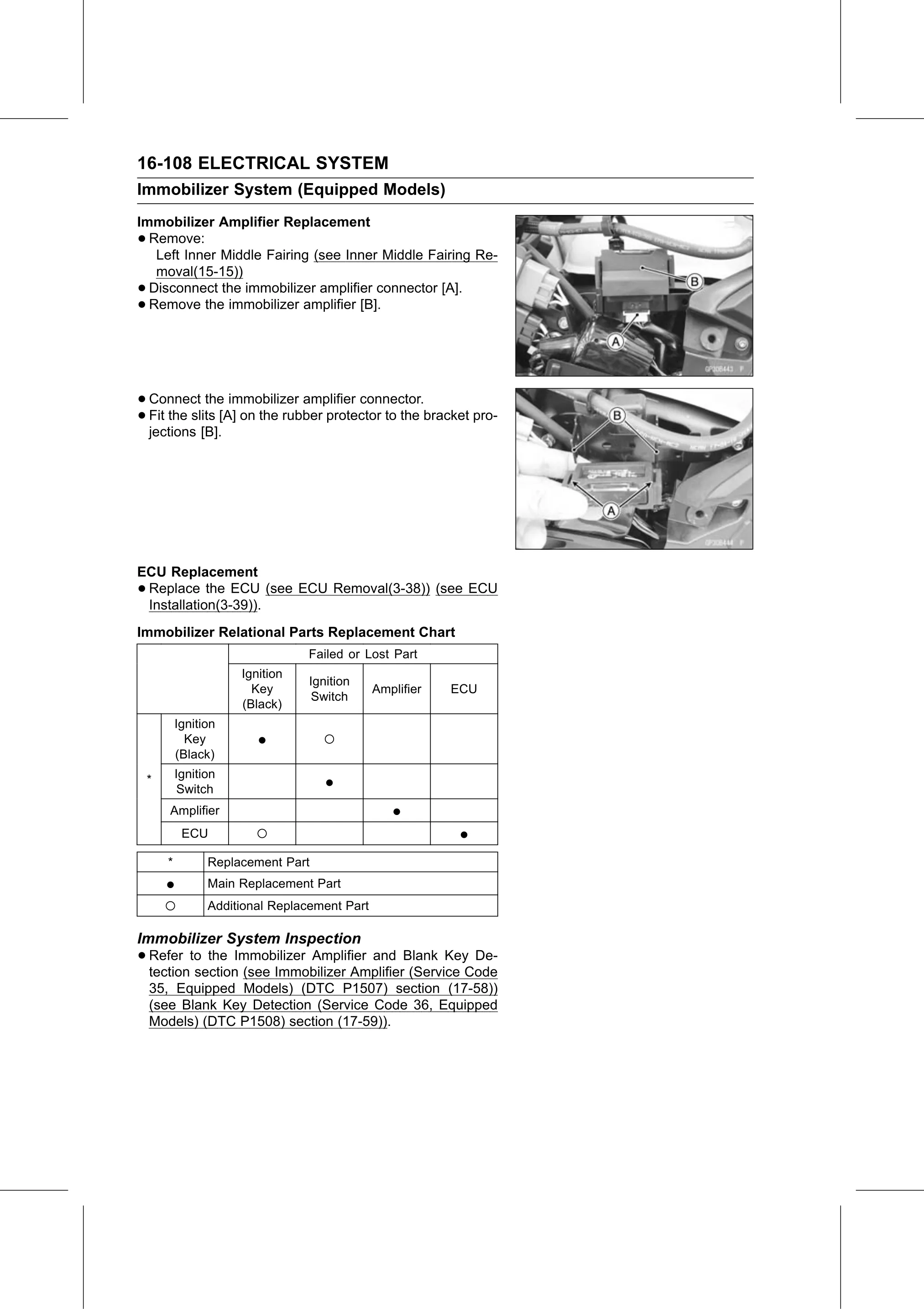 Service Manual (KLZ1000C) page 590 — Electrical System › Immobilizer System Inspection