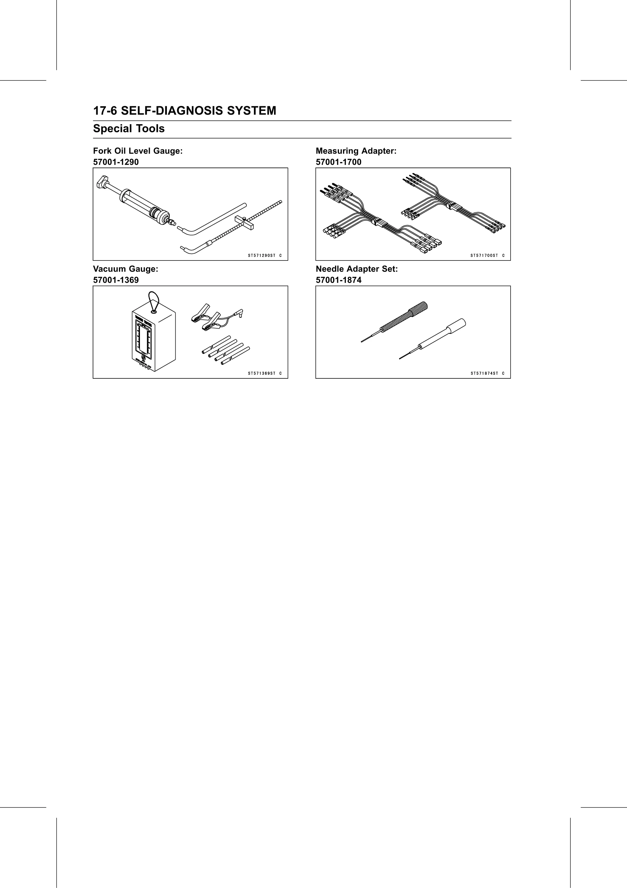 Service Manual (KLZ1000C) page 608 — Self-Diagnosis System › Special Tools