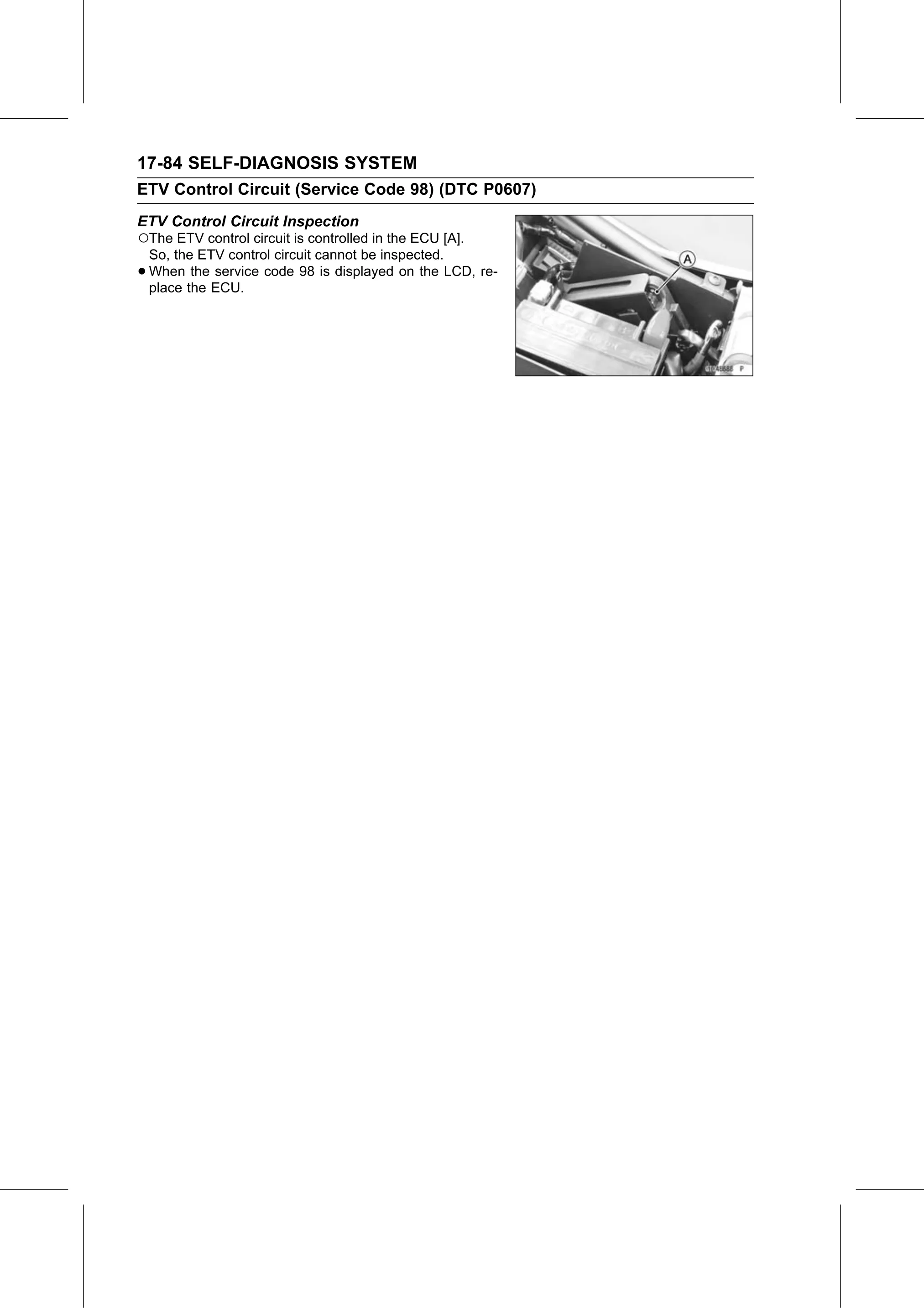 Service Manual (KLZ1000C) page 686 — Self-Diagnosis System › ETV Control Circuit Inspection