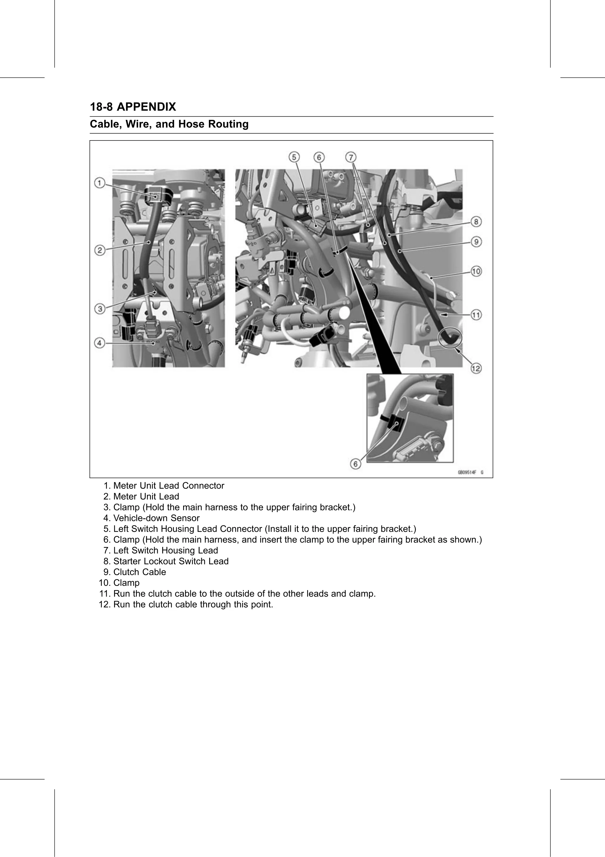 Service Manual (KLZ1000C) page 706 — Appendix › Cable, Wire, and Hose Routing