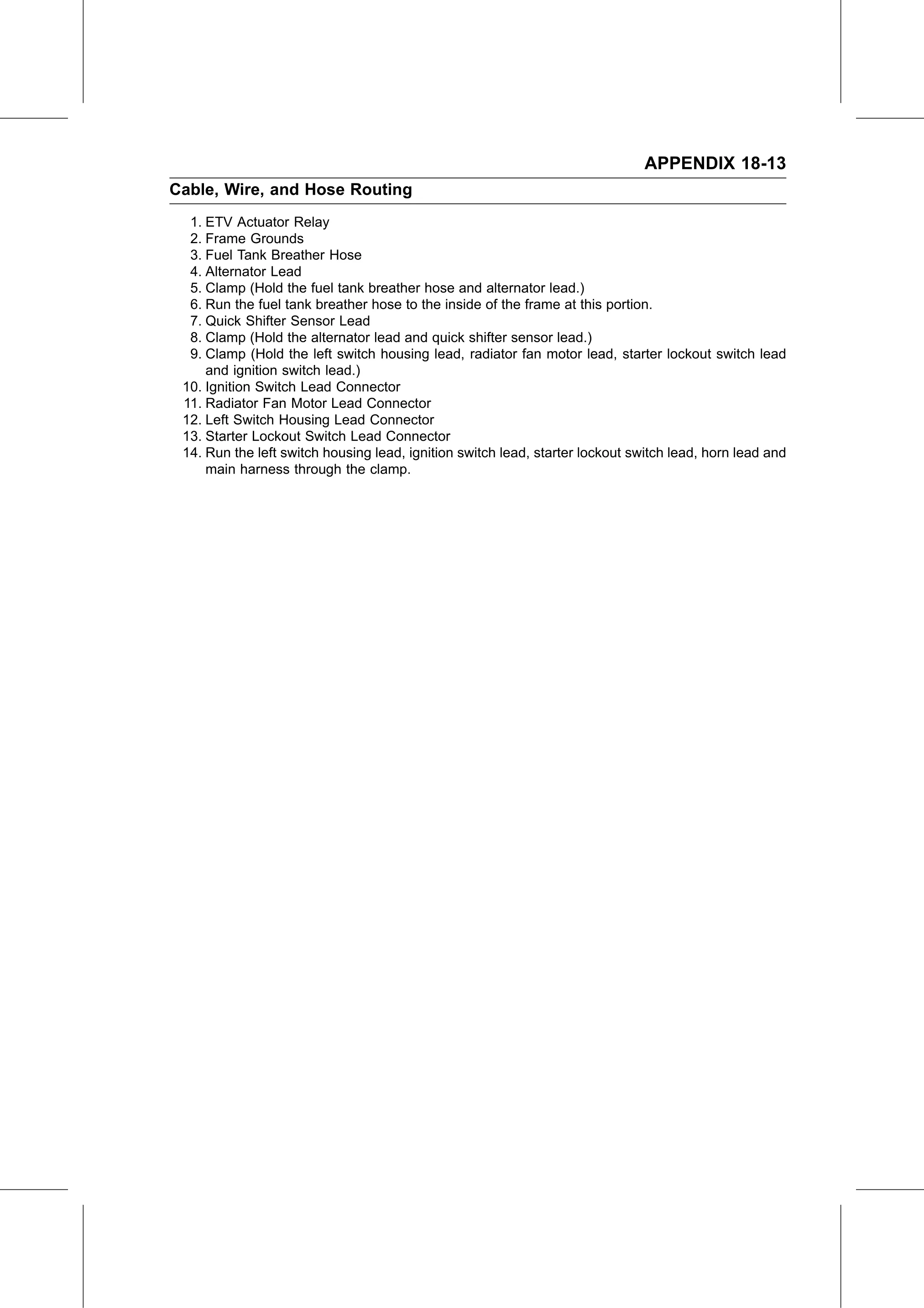 Service Manual (KLZ1000C) page 711 — Appendix › Cable, Wire, and Hose Routing