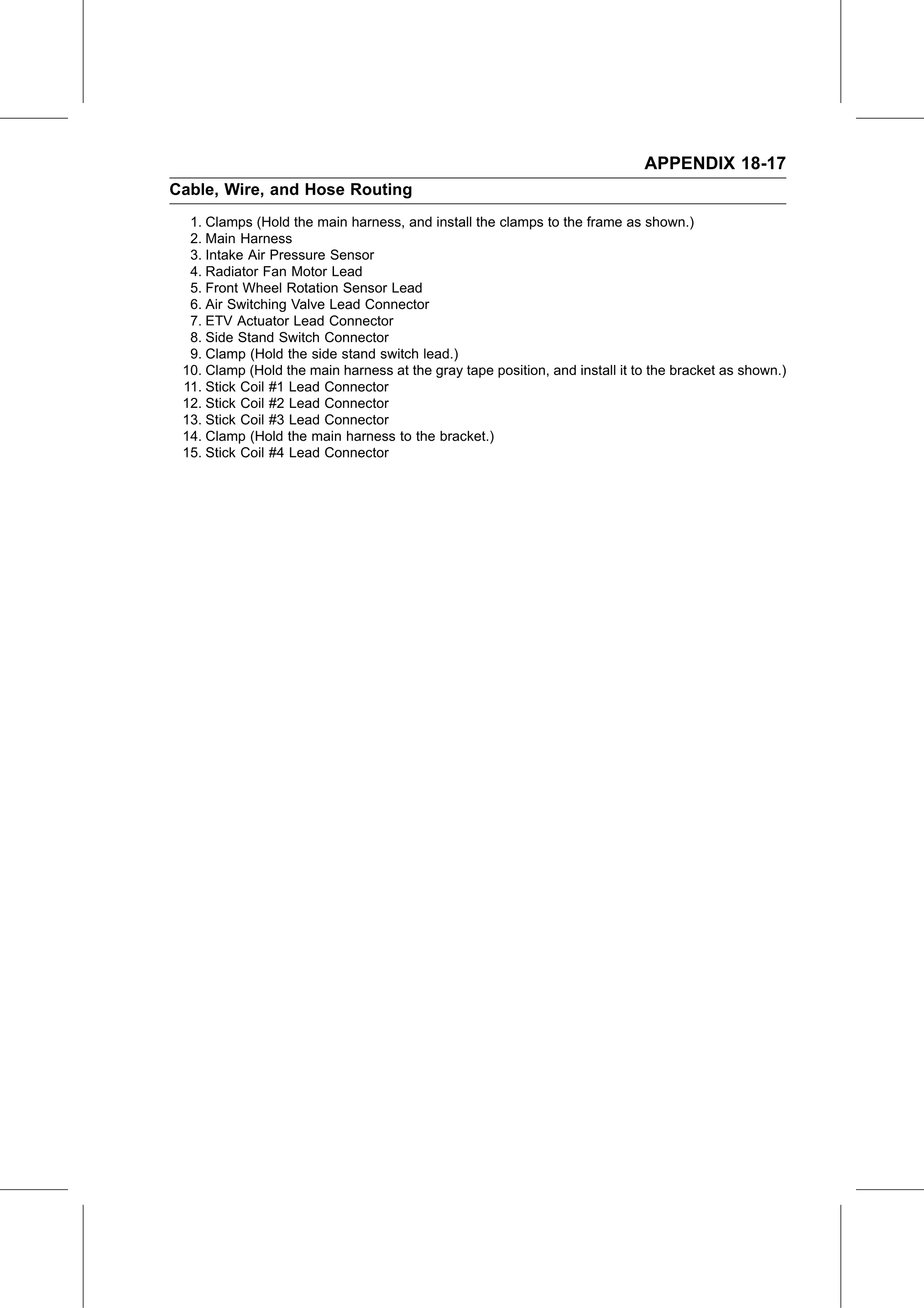Service Manual (KLZ1000C) page 715 — Appendix › Cable, Wire, and Hose Routing