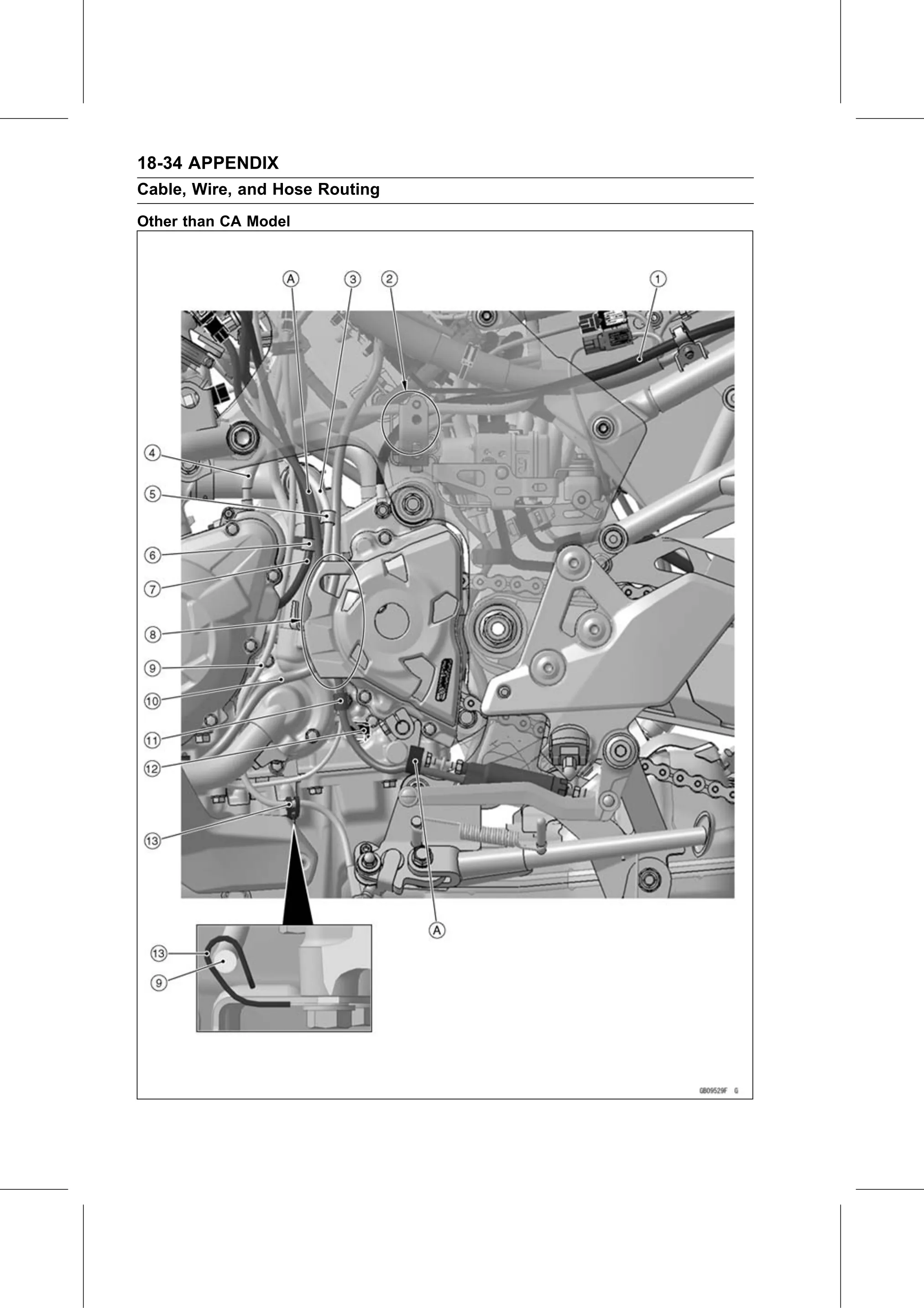 Service Manual (KLZ1000C) page 732 — Appendix › Cable, Wire, and Hose Routing
