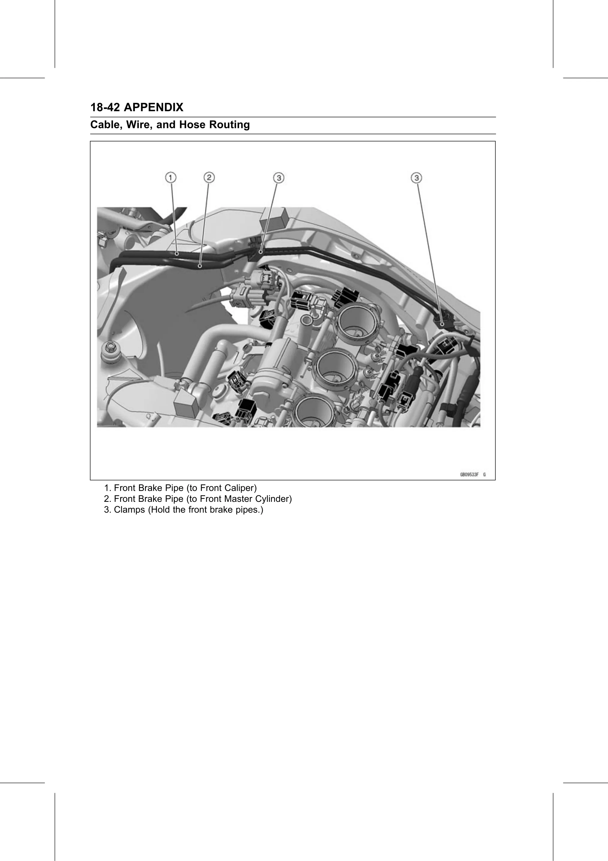 Service Manual (KLZ1000C) page 740 — Appendix › Cable, Wire, and Hose Routing