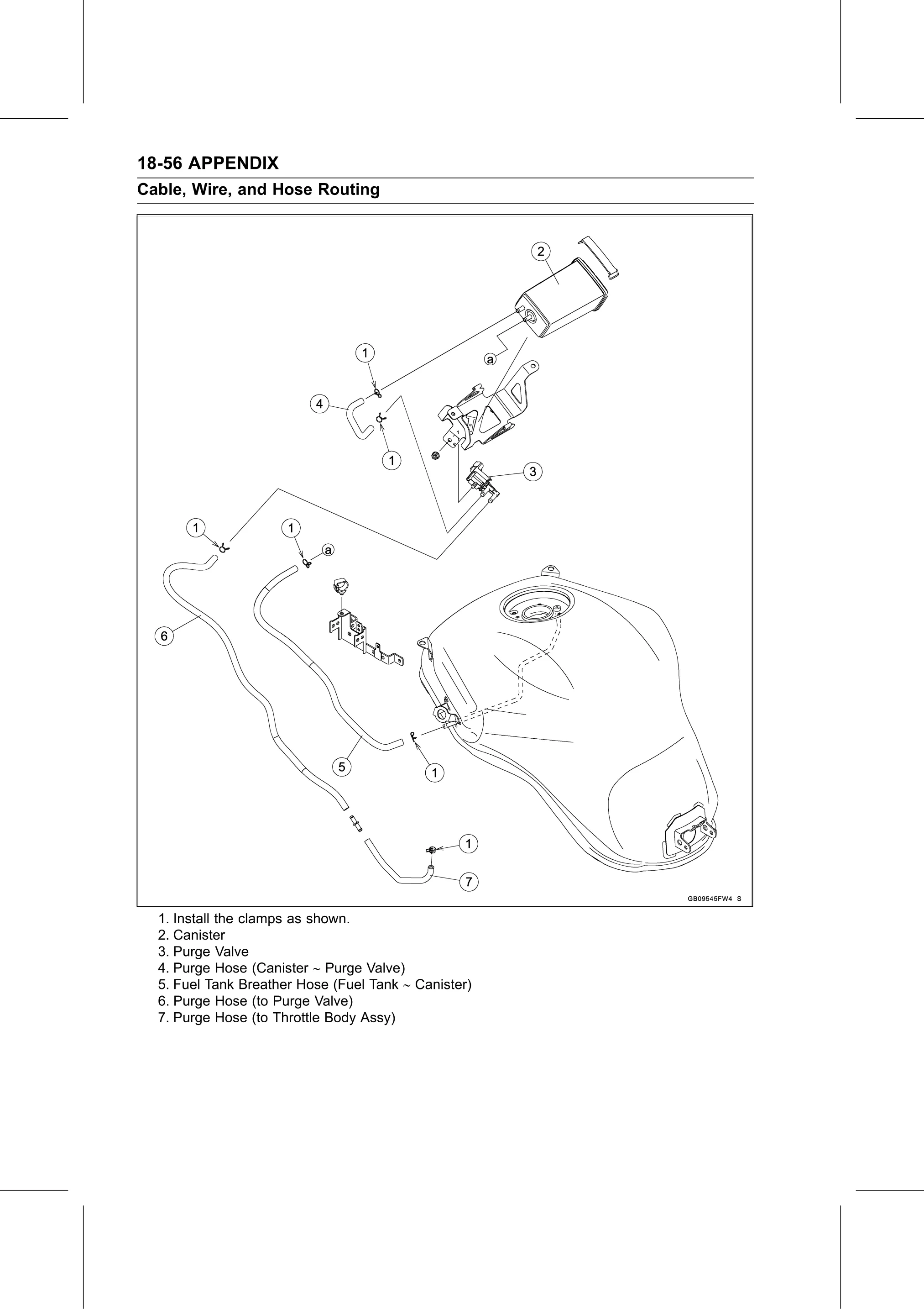 Service Manual (KLZ1000C) page 754 — Appendix › Cable, Wire, and Hose Routing