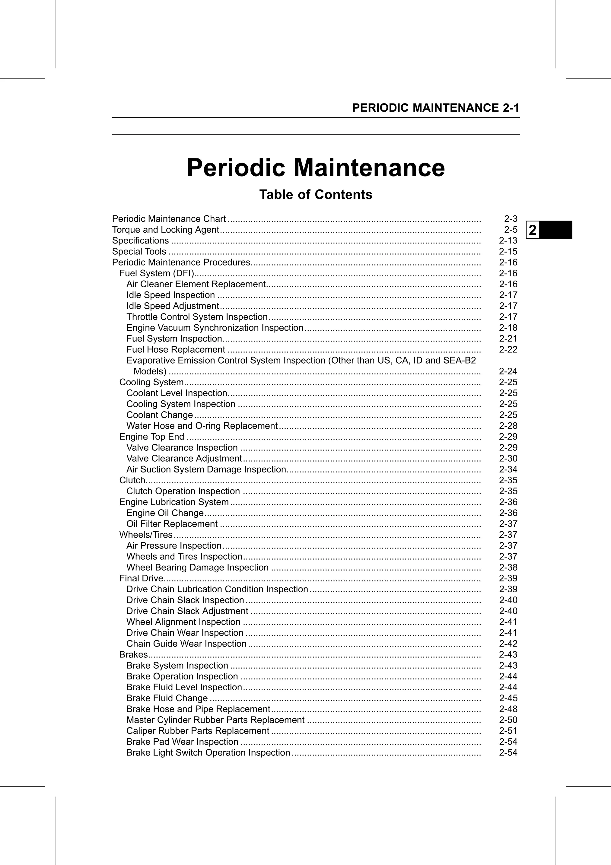 Service Manual page 23 — Periodic Maintenance