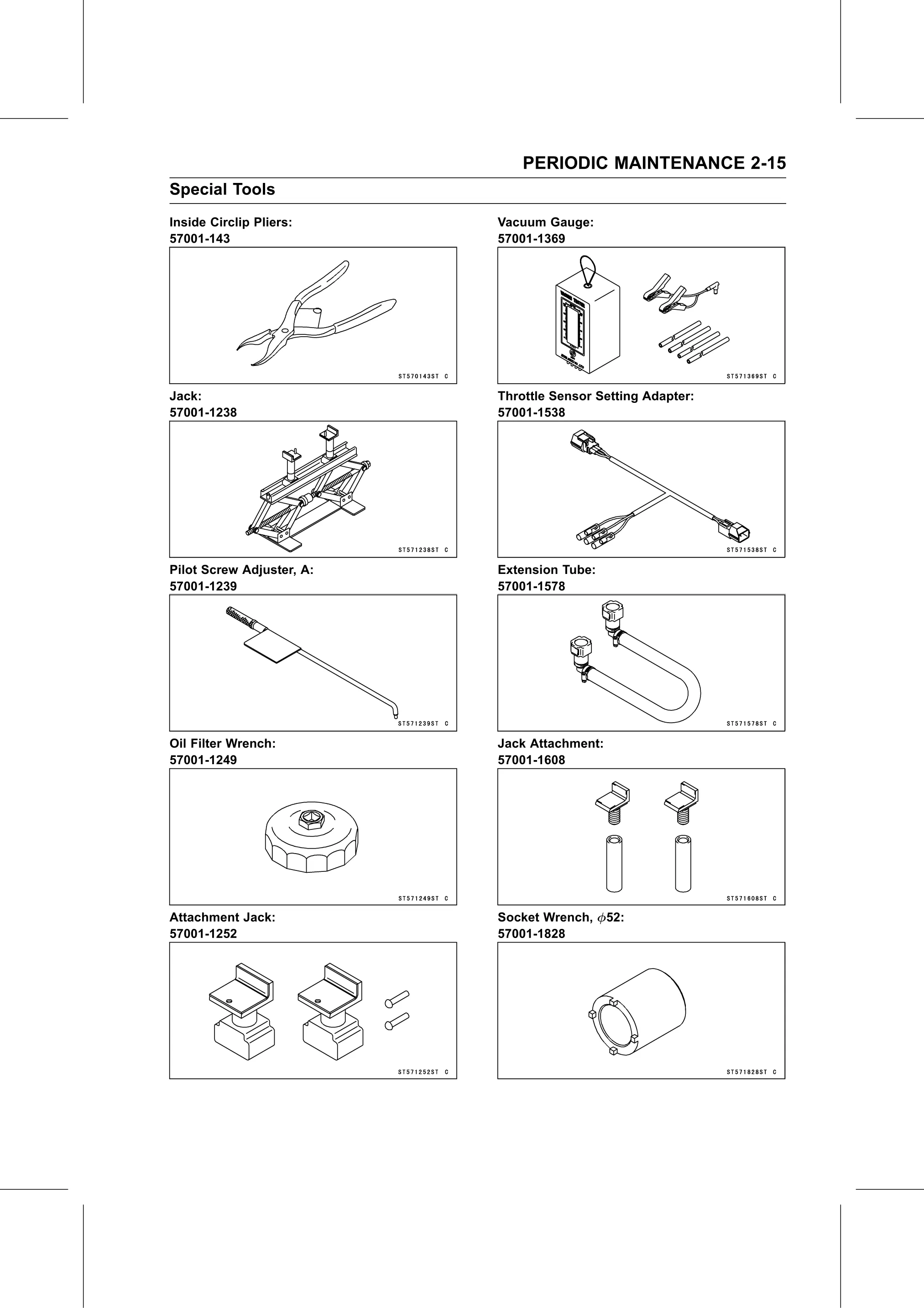 Service Manual page 37 — Periodic Maintenance › Special Tools