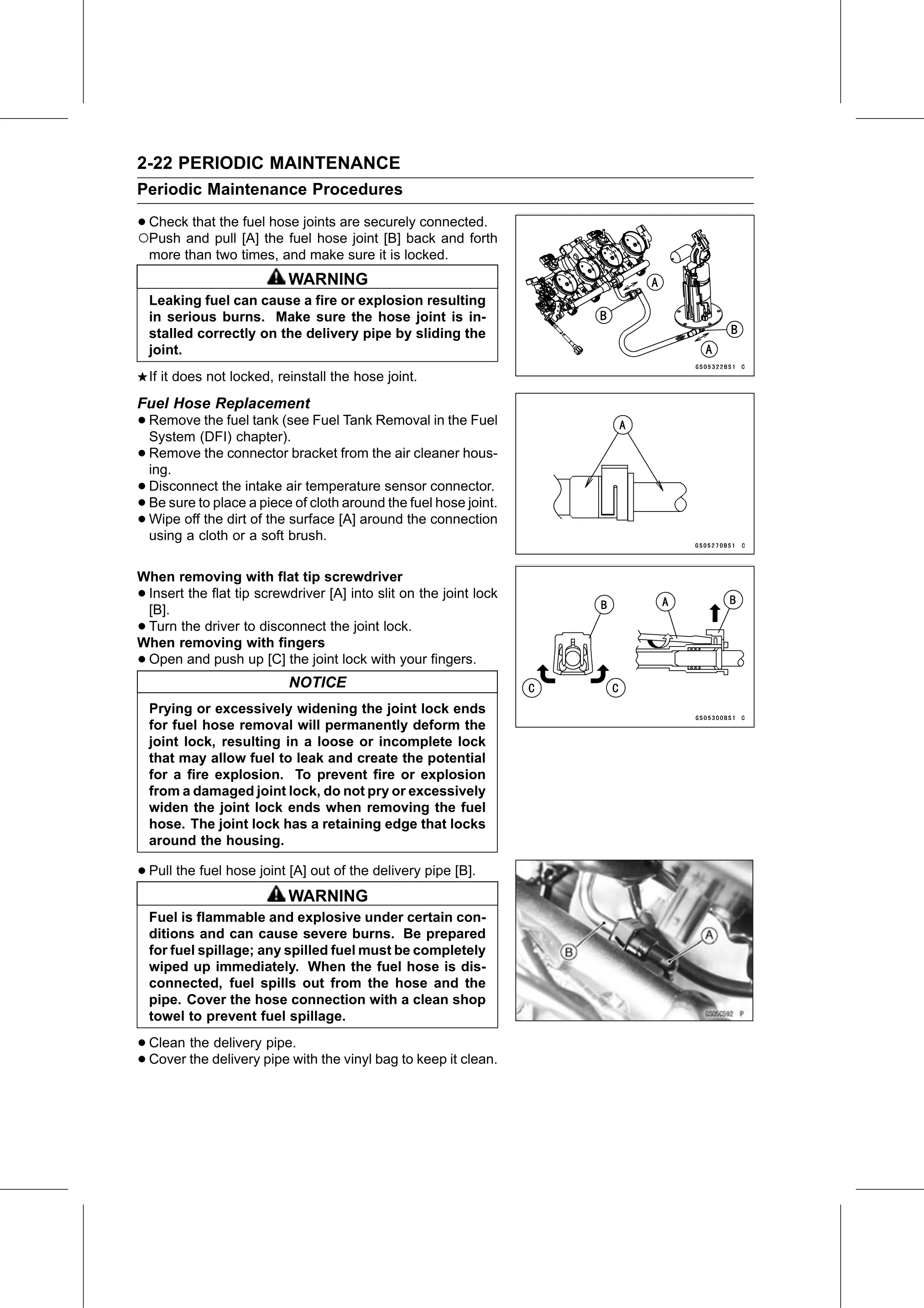 Service Manual page 44 — Periodic Maintenance › Fuel Hose Replacement