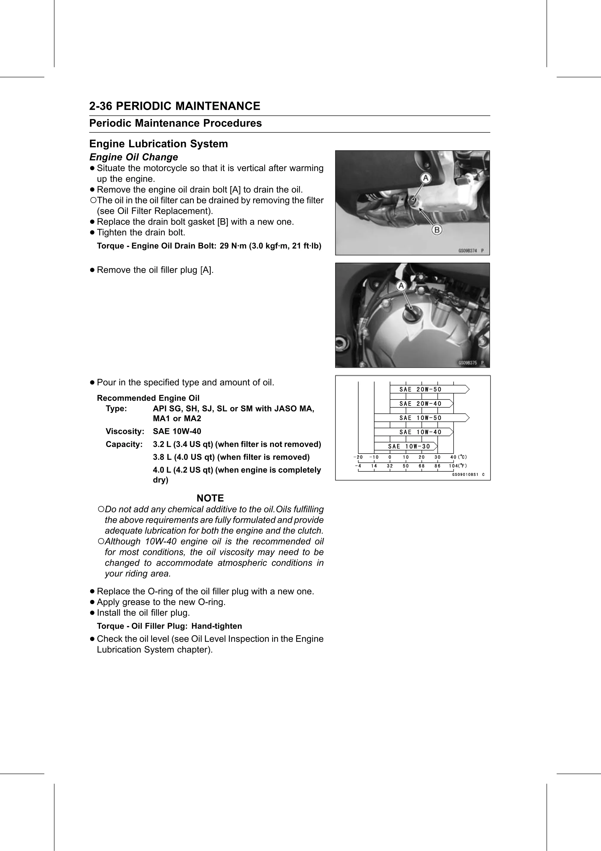 Service Manual page 58 — Periodic Maintenance › Engine Oil Change
