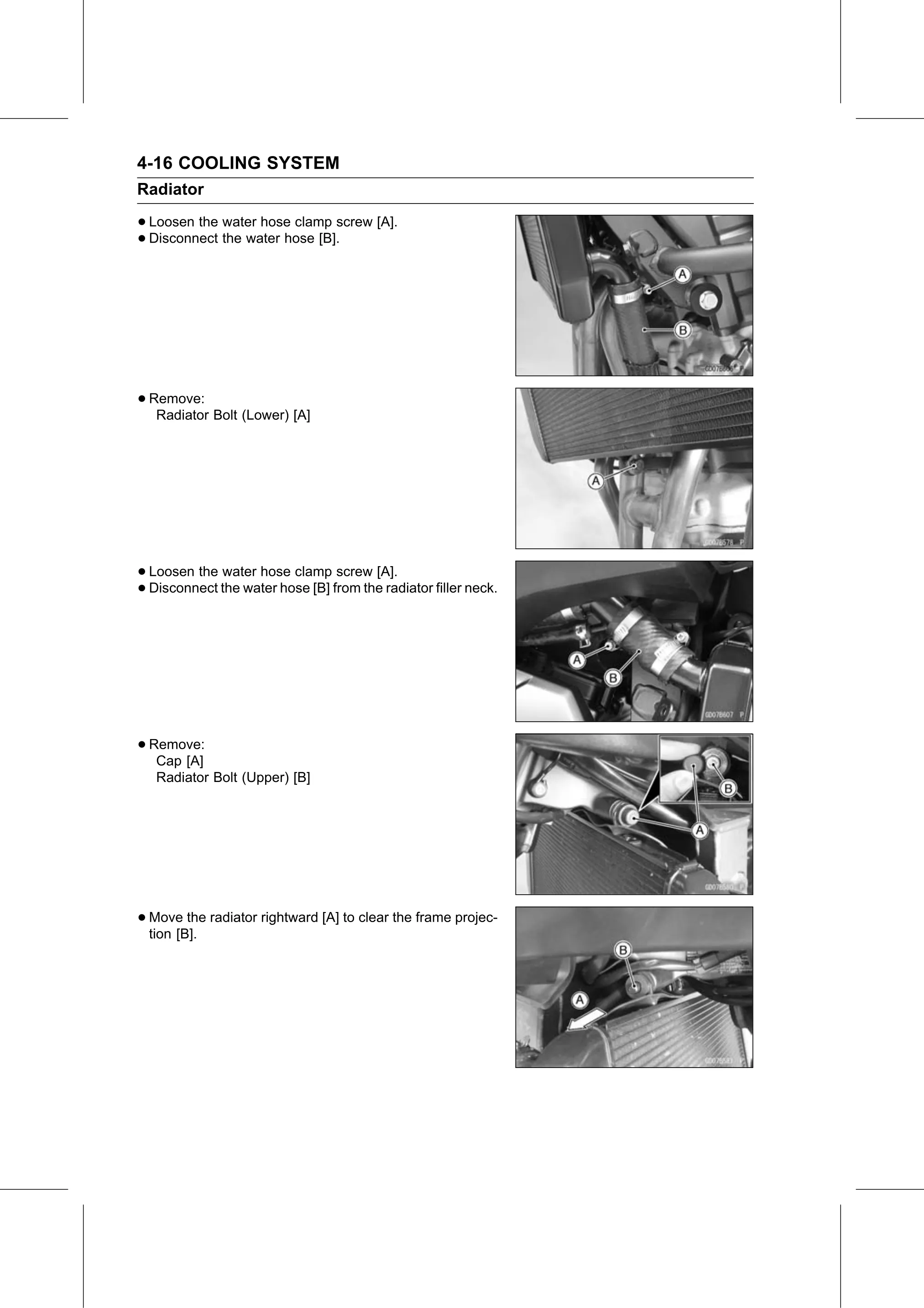 Service Manual page 242 — Cooling System › Radiator and Radiator Fan Removal