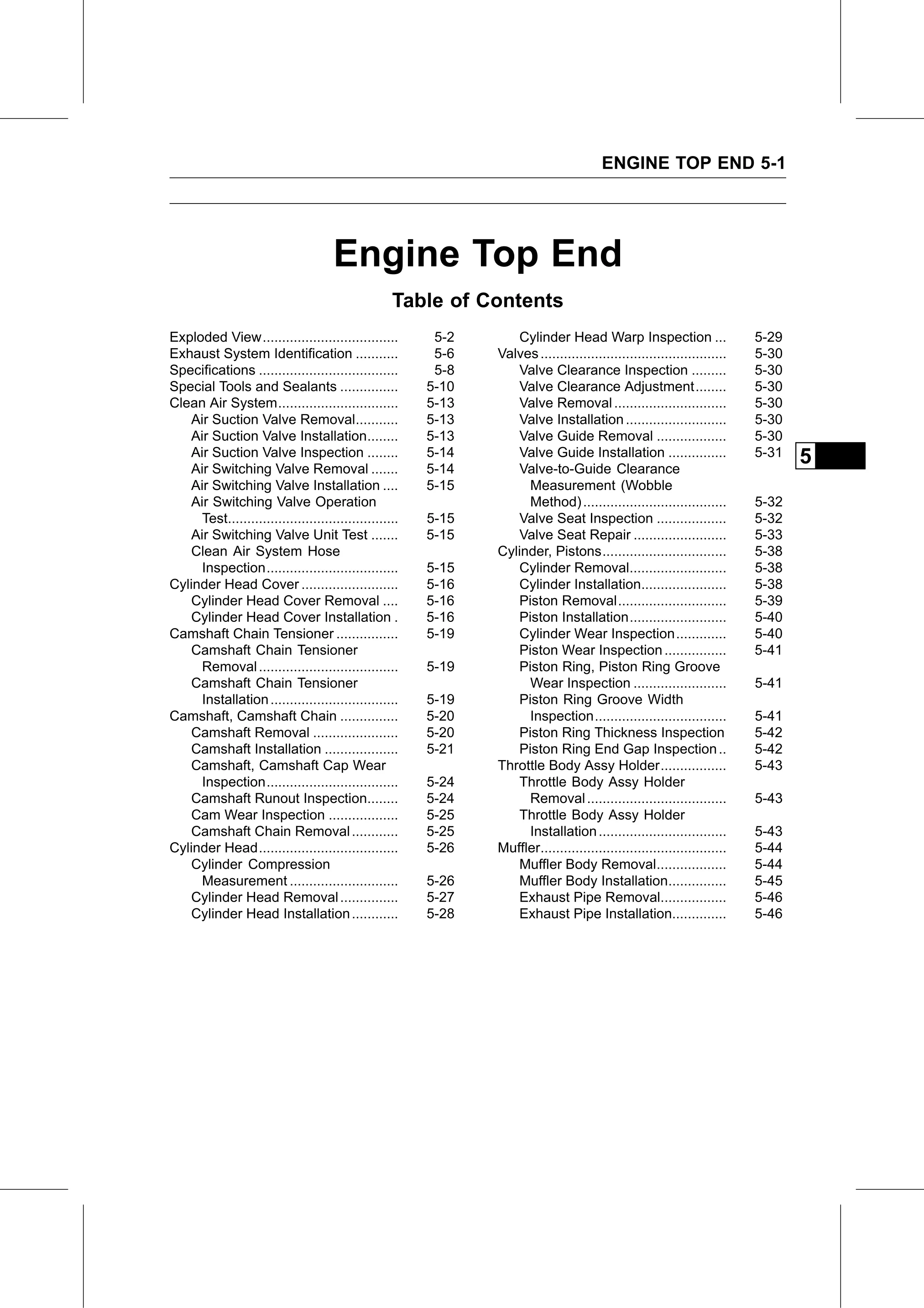 Service Manual page 251 — Engine Top End