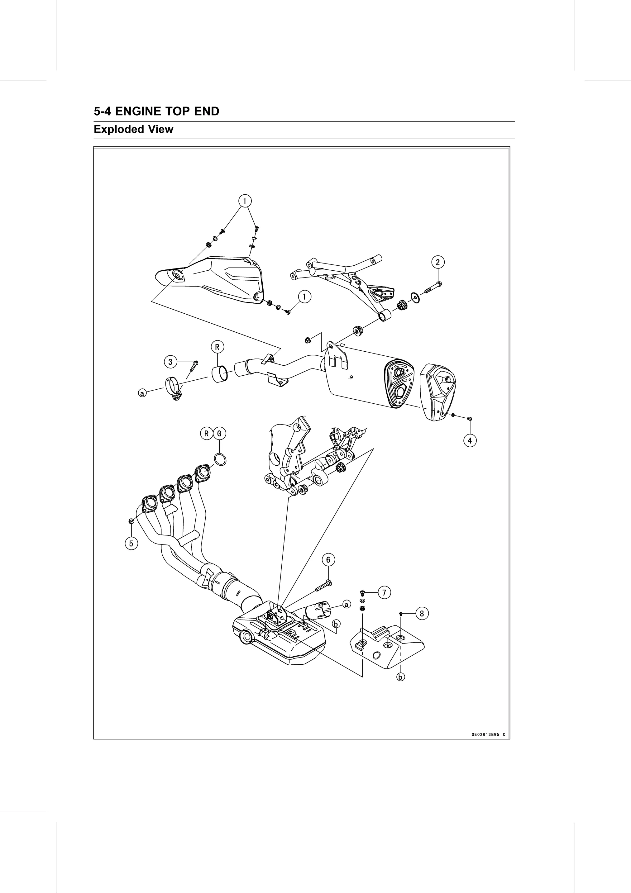 Service Manual page 254 — Engine Top End › Exploded View