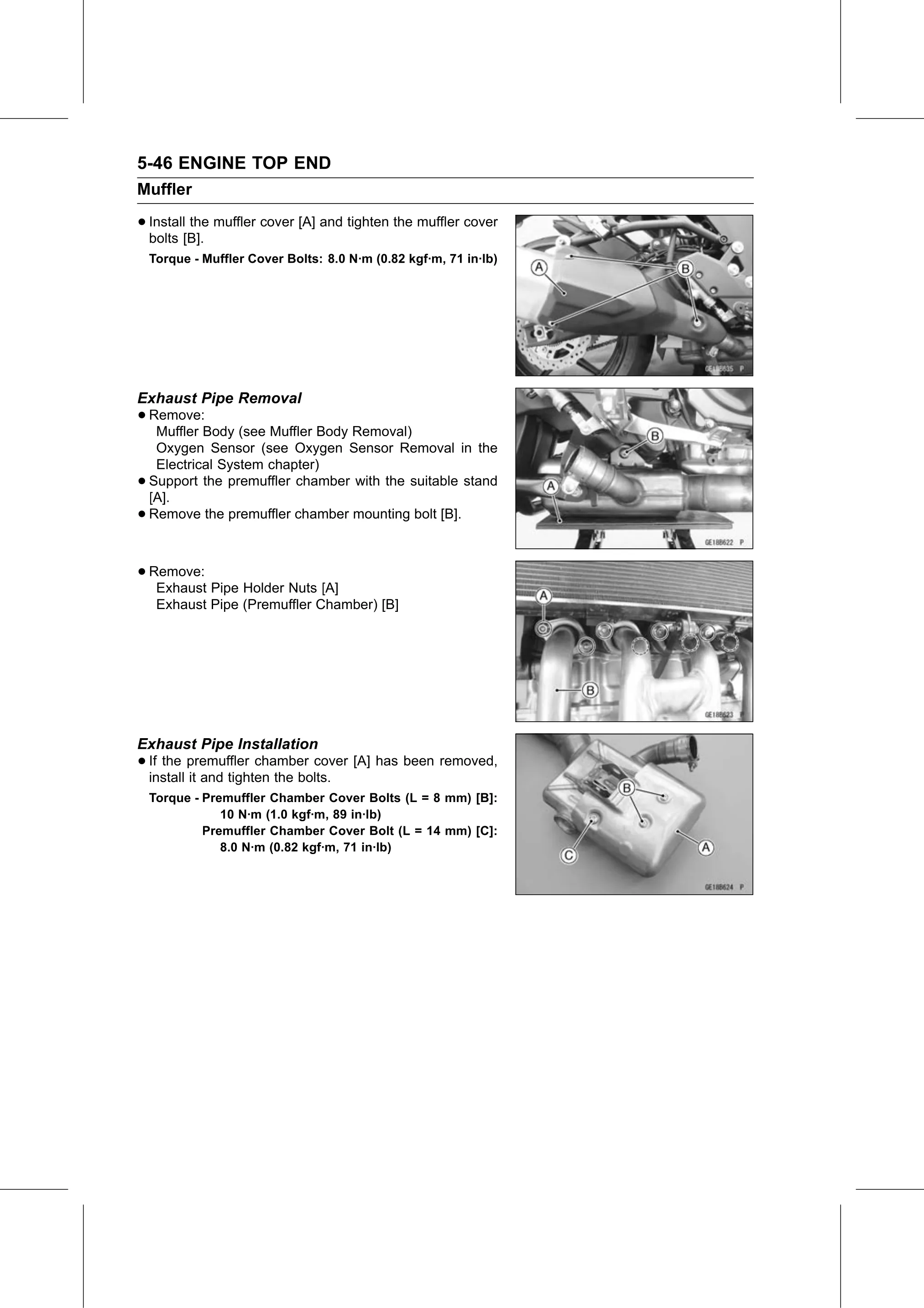 Service Manual page 296 — Engine Top End › Exhaust Pipe Installation