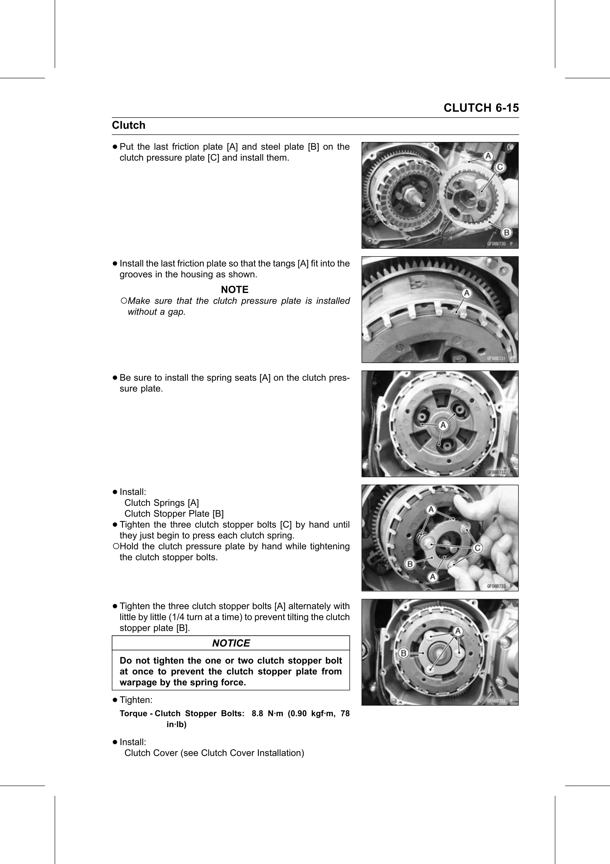Service Manual page 313 — Clutch › Clutch Installation
