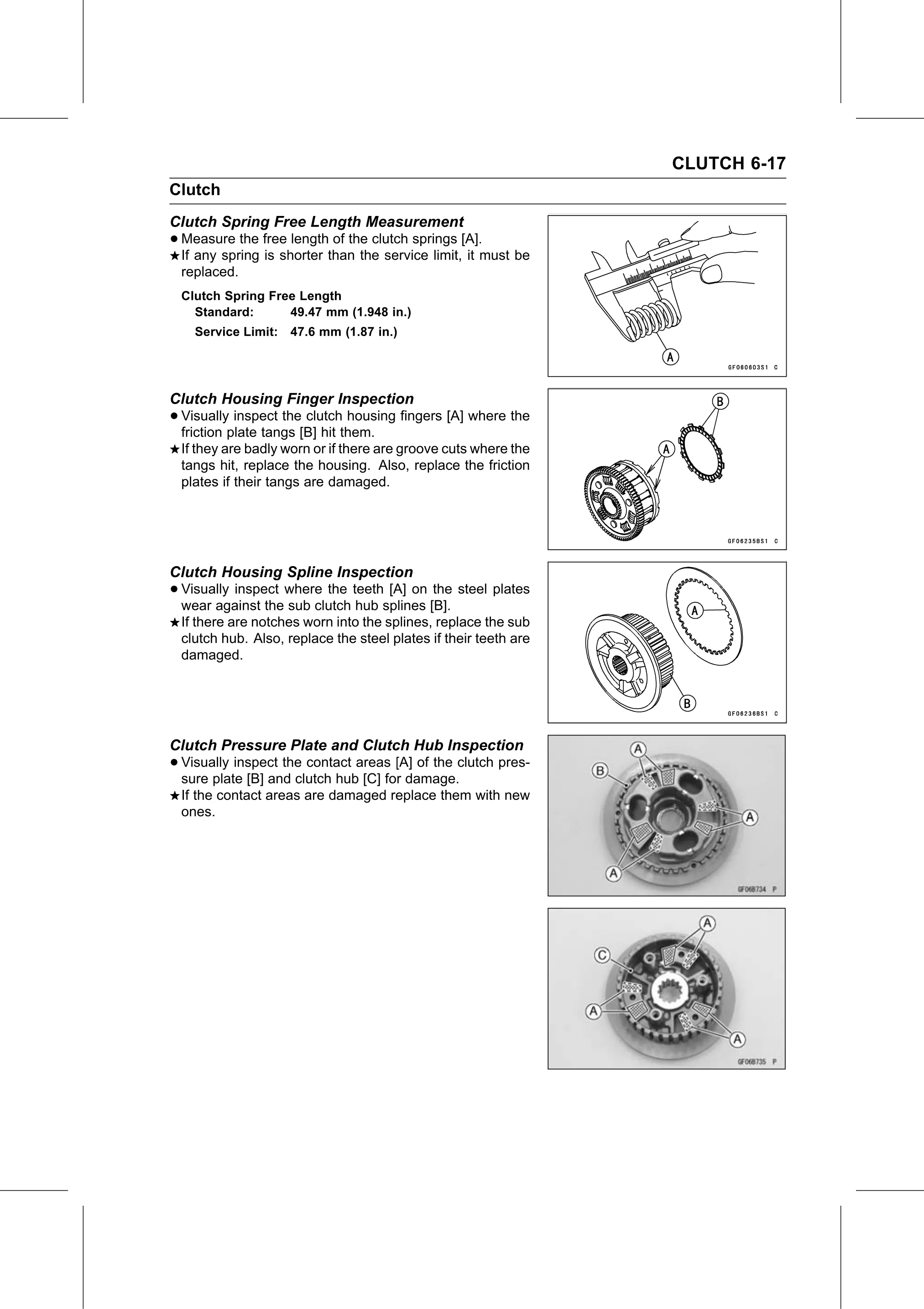 Service Manual page 315 — Clutch › Clutch Pressure Plate and Clutch Hub Inspection