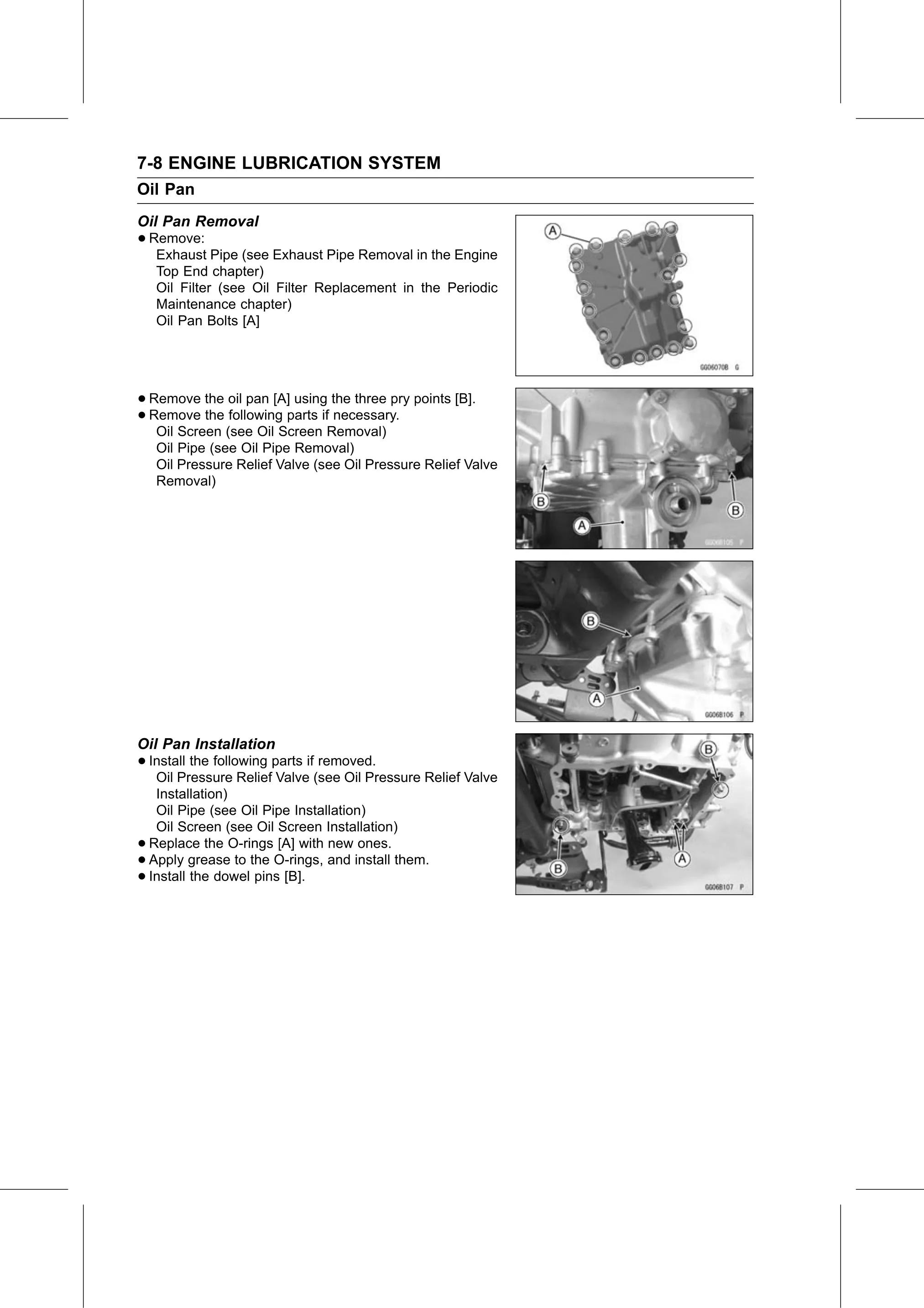Service Manual page 324 — Engine Lubrication System › Oil Pan Installation