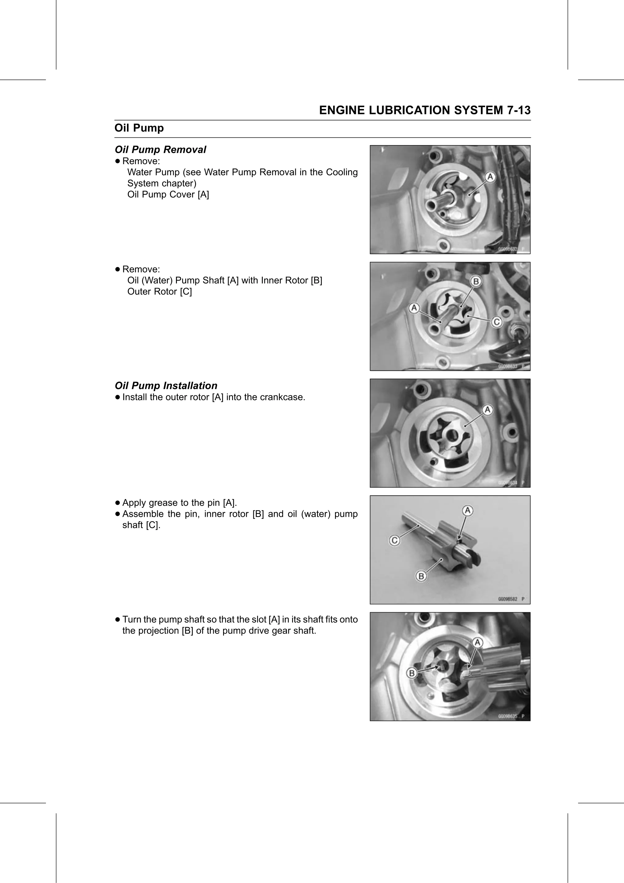 Service Manual page 329 — Engine Lubrication System › Oil Pump Installation