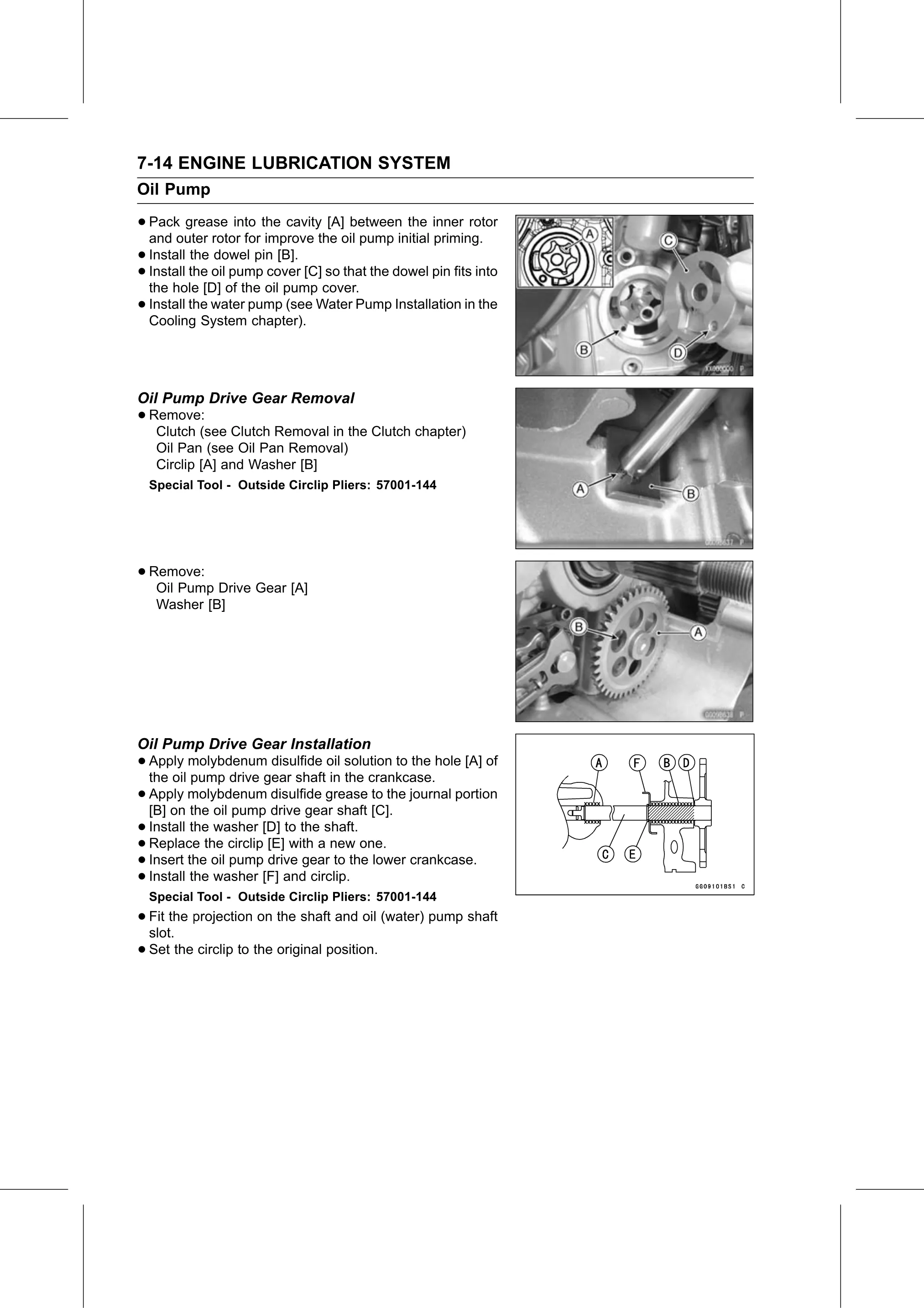 Service Manual page 330 — Engine Lubrication System › Oil Pump Drive Gear Installation