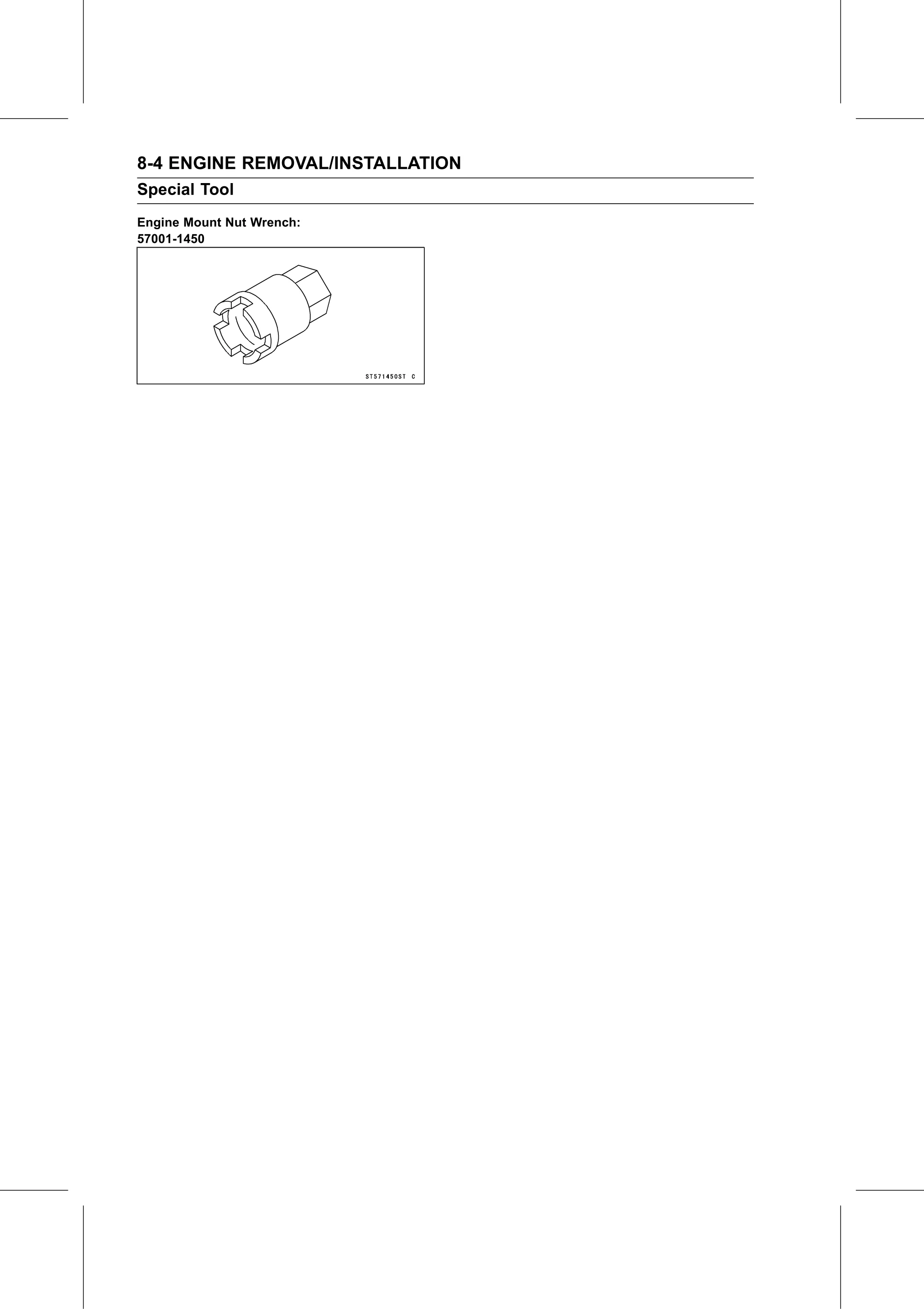 Service Manual page 338 — Engine Removal/Installation › Special Tool